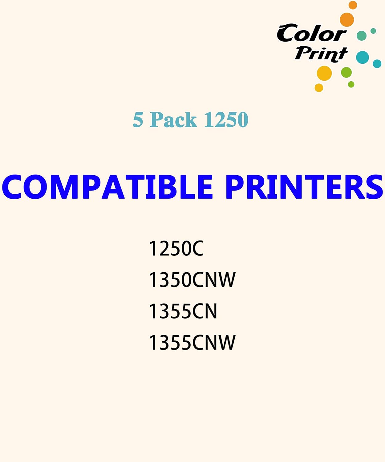 ColorPrint Cartucho de tóner compatible de repuesto para impresora láser Dell C1760NW 1250C 1350CNW 1355CN 1355CNW C1765NF 810WH C5GC3 XMX5D WM2JC