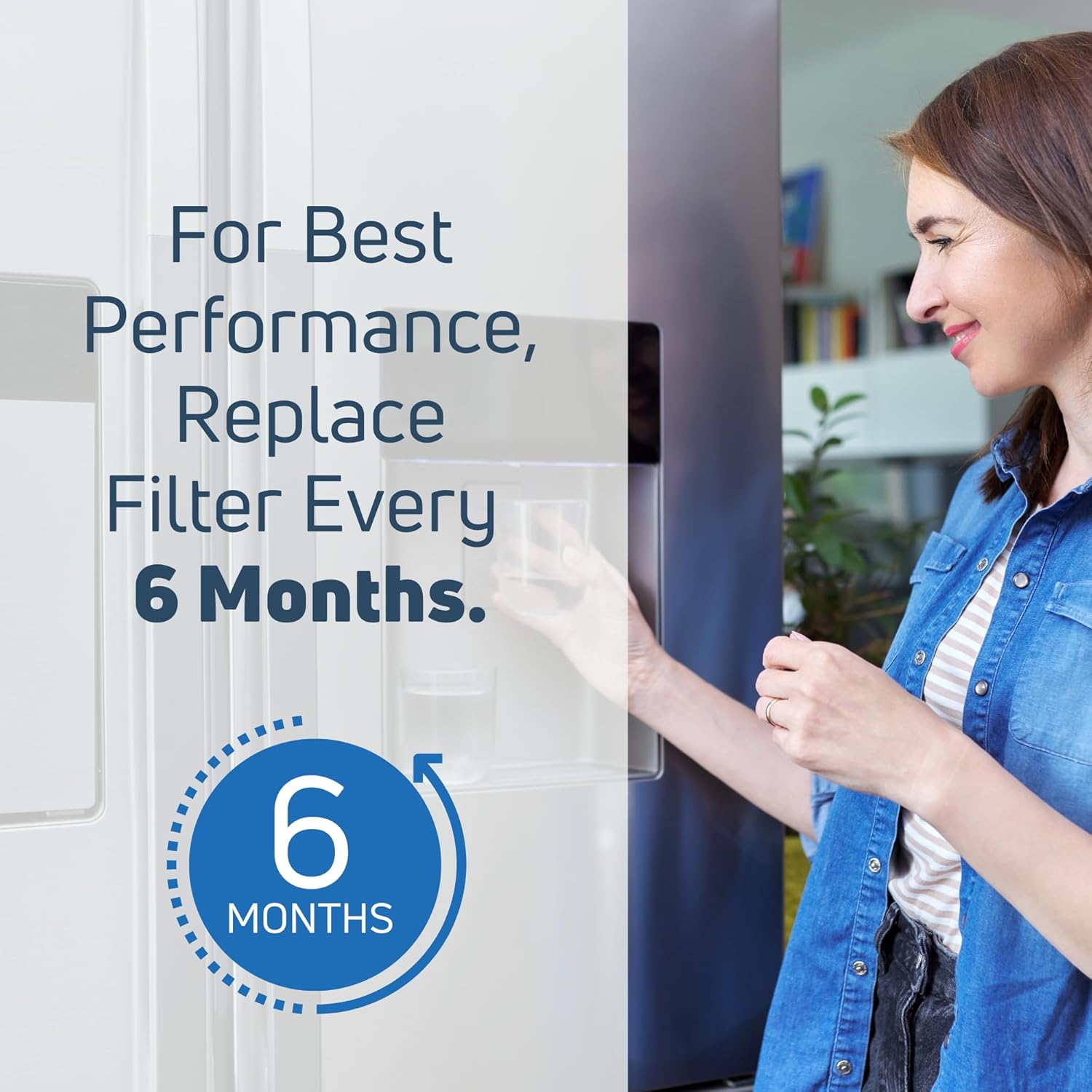 Paquete de 3 filtros de agua de repuesto para refrigerador Whirlpool GD5SHAXLB02, compatible con cartucho de filtro de agua para refrigerador