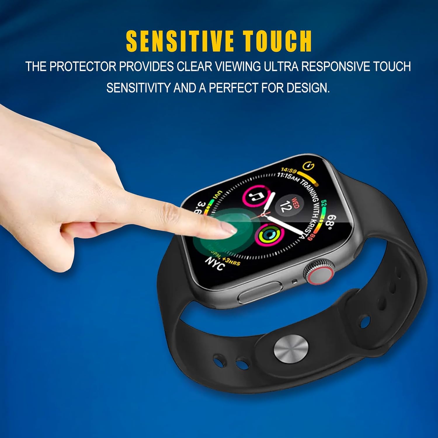 Paquete de 6 Protector de pantalla de TPU para Apple Watch de 1.732 pulgadas SE Series 654, película transparente de TPU suave HD para iWatch de