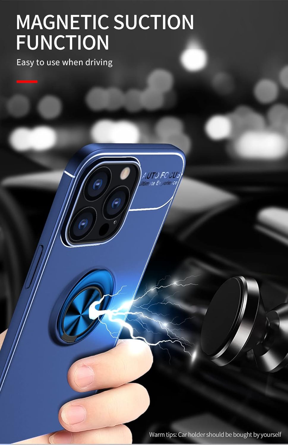 Asuwish Funda protectora para iPhone 13 Pro de 6.1 pulgadas con protector de pantalla de vidrio templado y soporte de anillo para celda protectora