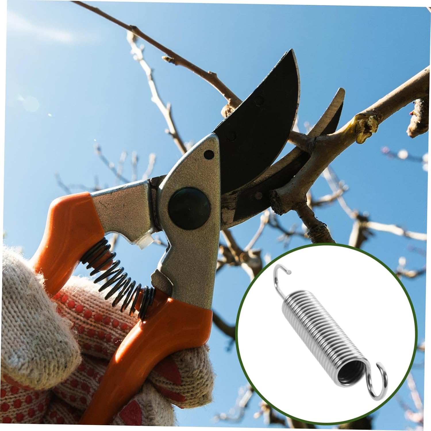 10 Uds. Accesorios de resorte manual Tijeras altas de acero reemplazo de resorte de acero inoxidable podadoras de mano muelles árbol rama