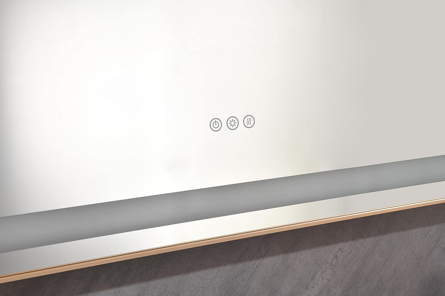 HomSof Espejo de baño LED doble, 60 x 48 pulgadas, frontal y retroiluminado, espejo de tocador de pared regulable sin escalones con antiniebla, a