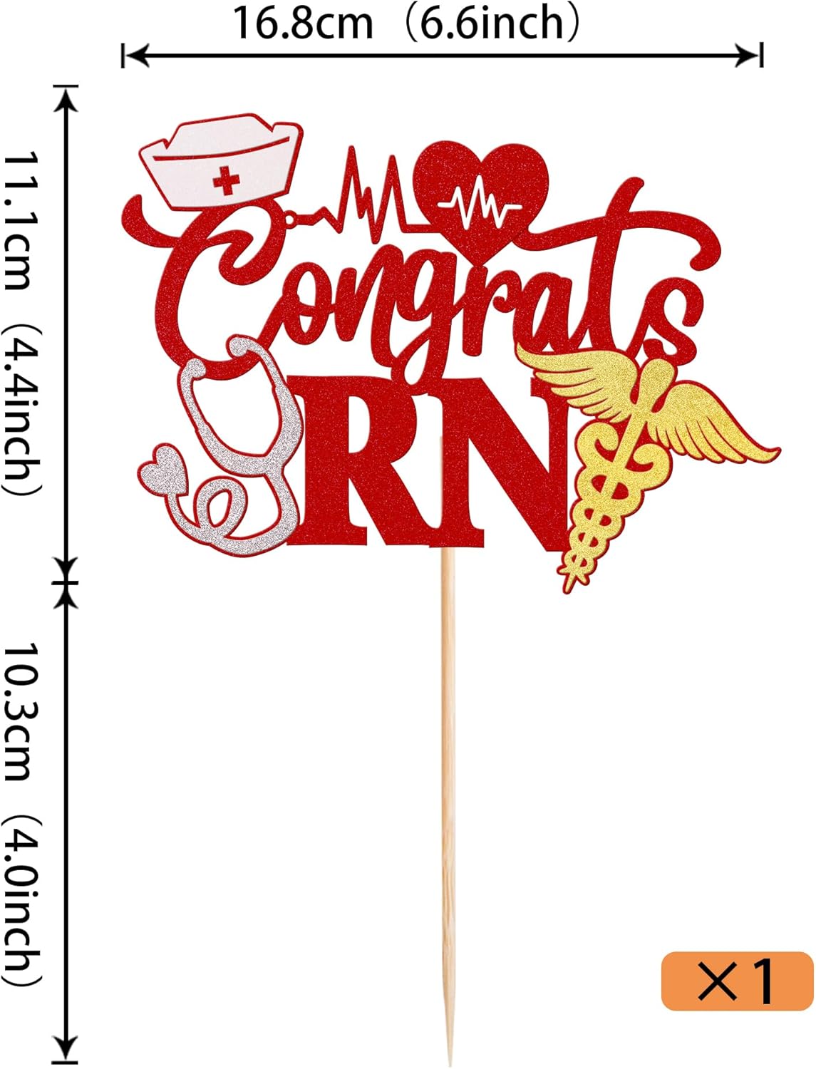 1 paquete de decoración para tartas de enfermería 2023, decoración de pastel de graduación para enfermería temática médica enfermera 2023 graduación