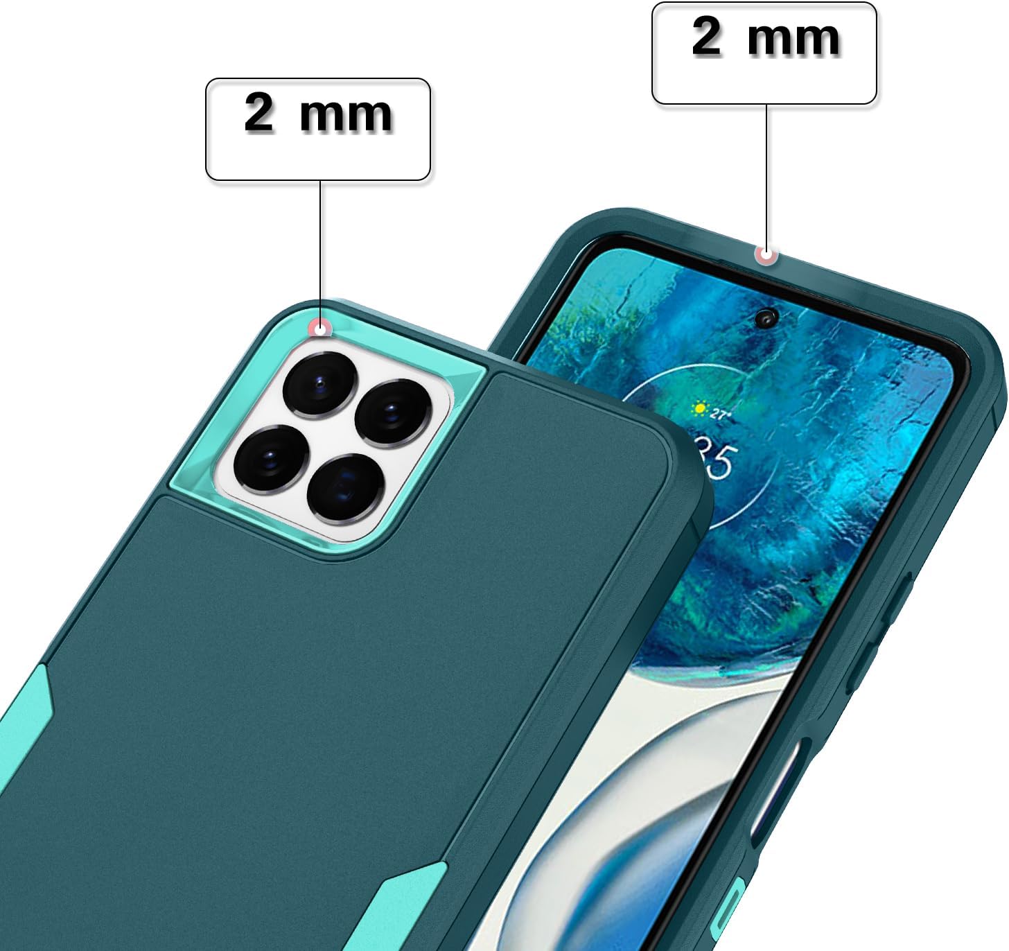 Asuwish Funda para teléfono Boost Mobile Celero 5G Plus de 7 pulgadas 2023 con cubierta protectora de pantalla de vidrio templado y accesorios