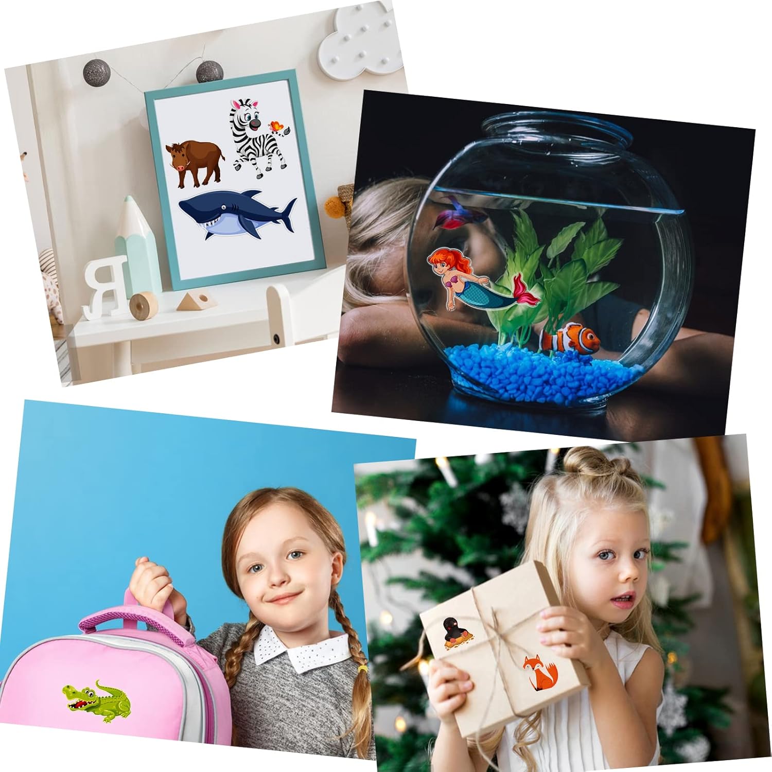 Libros de calcomanías reutilizables para niños de 2 a 4 años, calcomanías extraíbles para niños, libros de actividades con calcomanías de animales