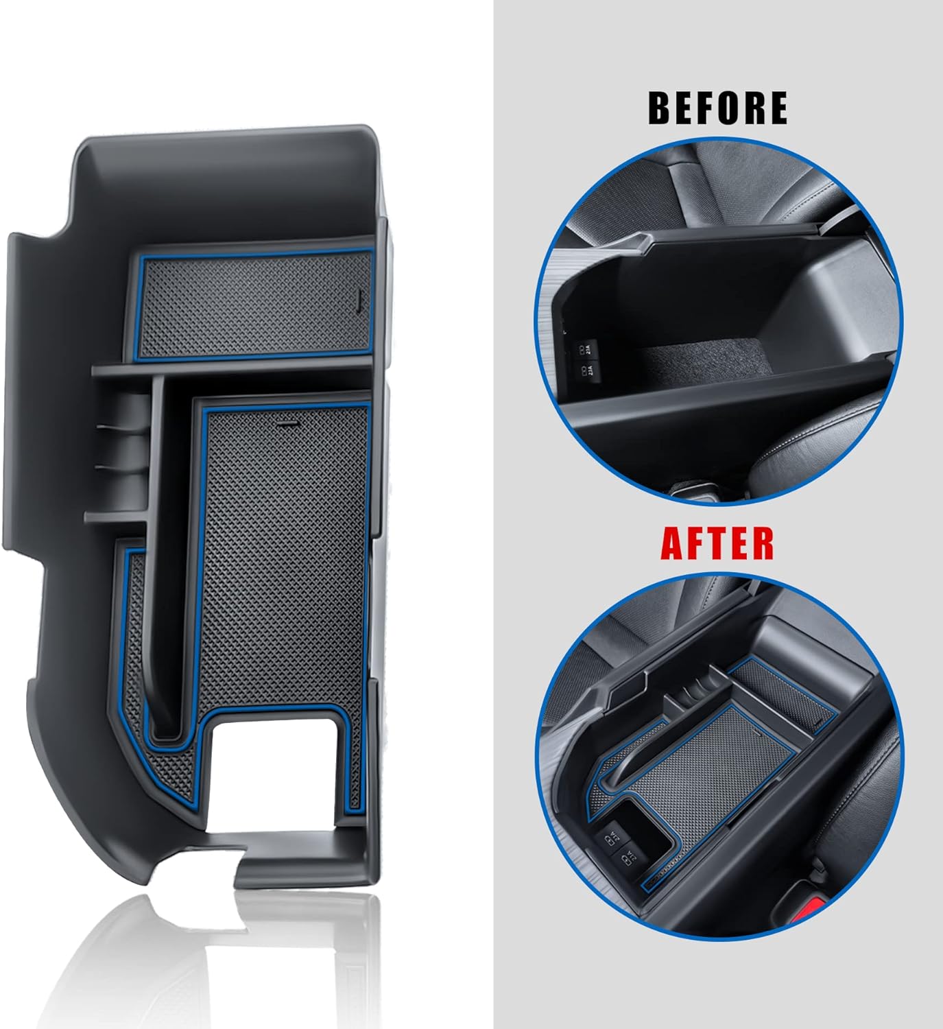 Htufrey Bandeja organizadora de consola central compatible con Camry XLE o XSE 2018-2021 2022 2023 y Camry LE SE 2020-2023, accesorios de caja de