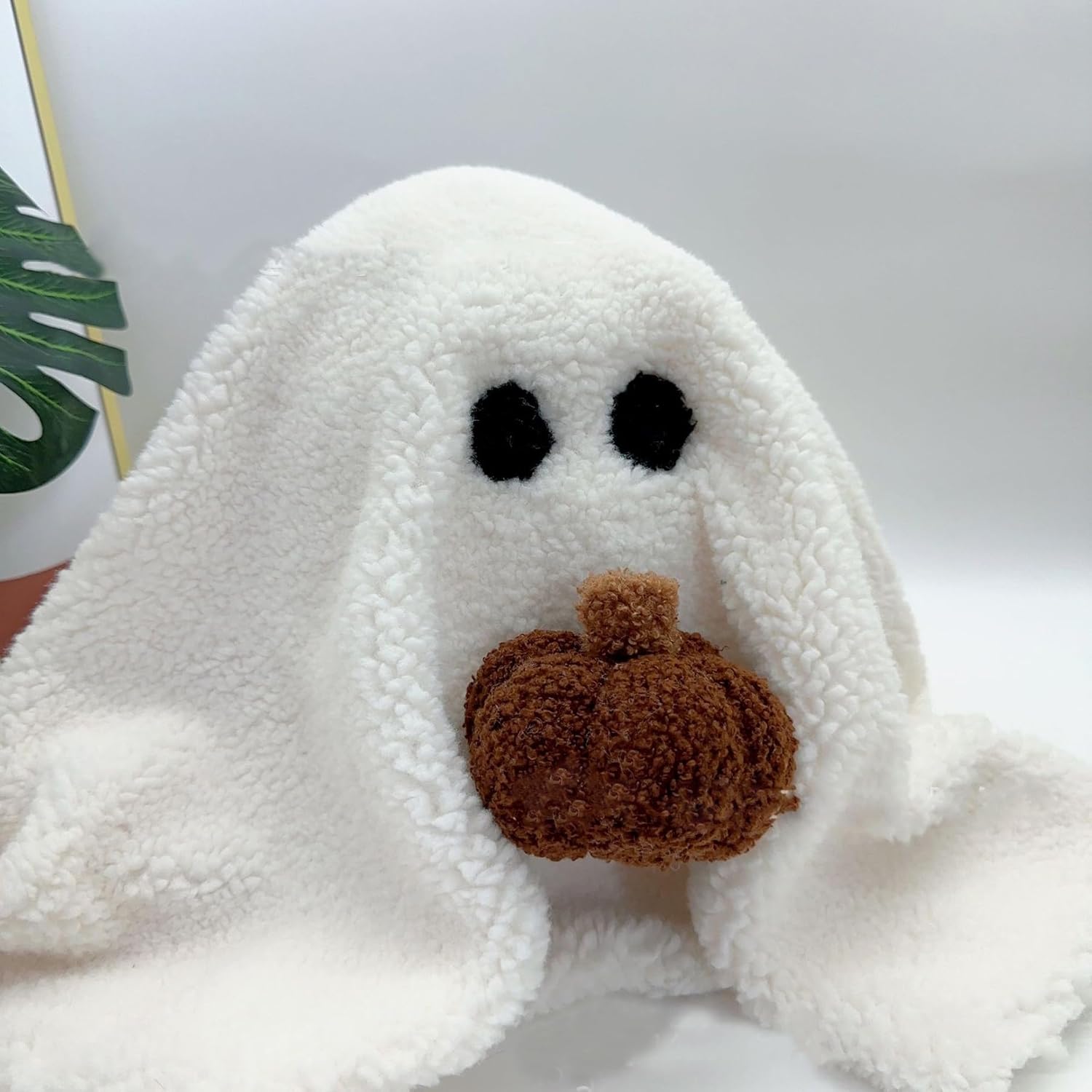 Fantasma con almohada de calabaza, muñeco de peluche fantasma, almohada fantasma suave para niños, juguetes de Halloween, decoración de fiesta de