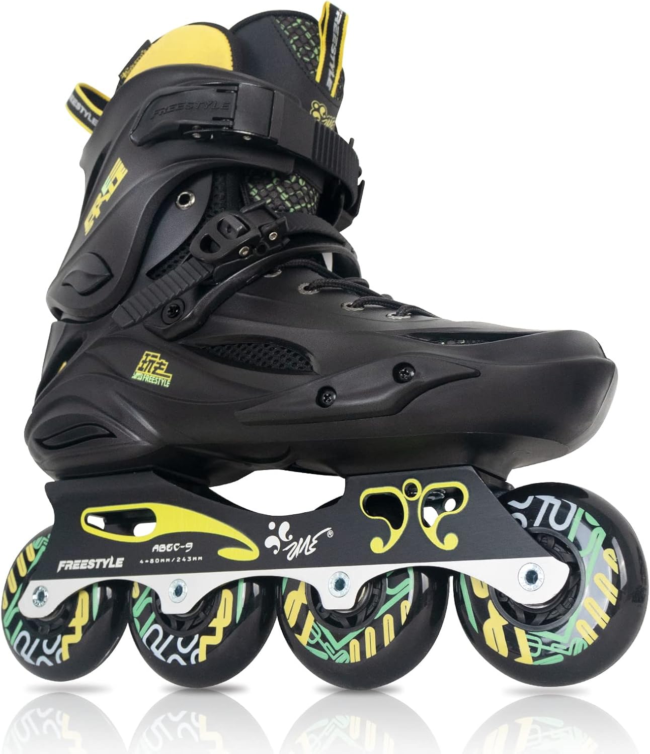 Nattork Patines en línea, cuchillas profesionales de fitness para adultos, mujeres y hombres, 4 ruedas, patines agresivos de carreras de velocidad
