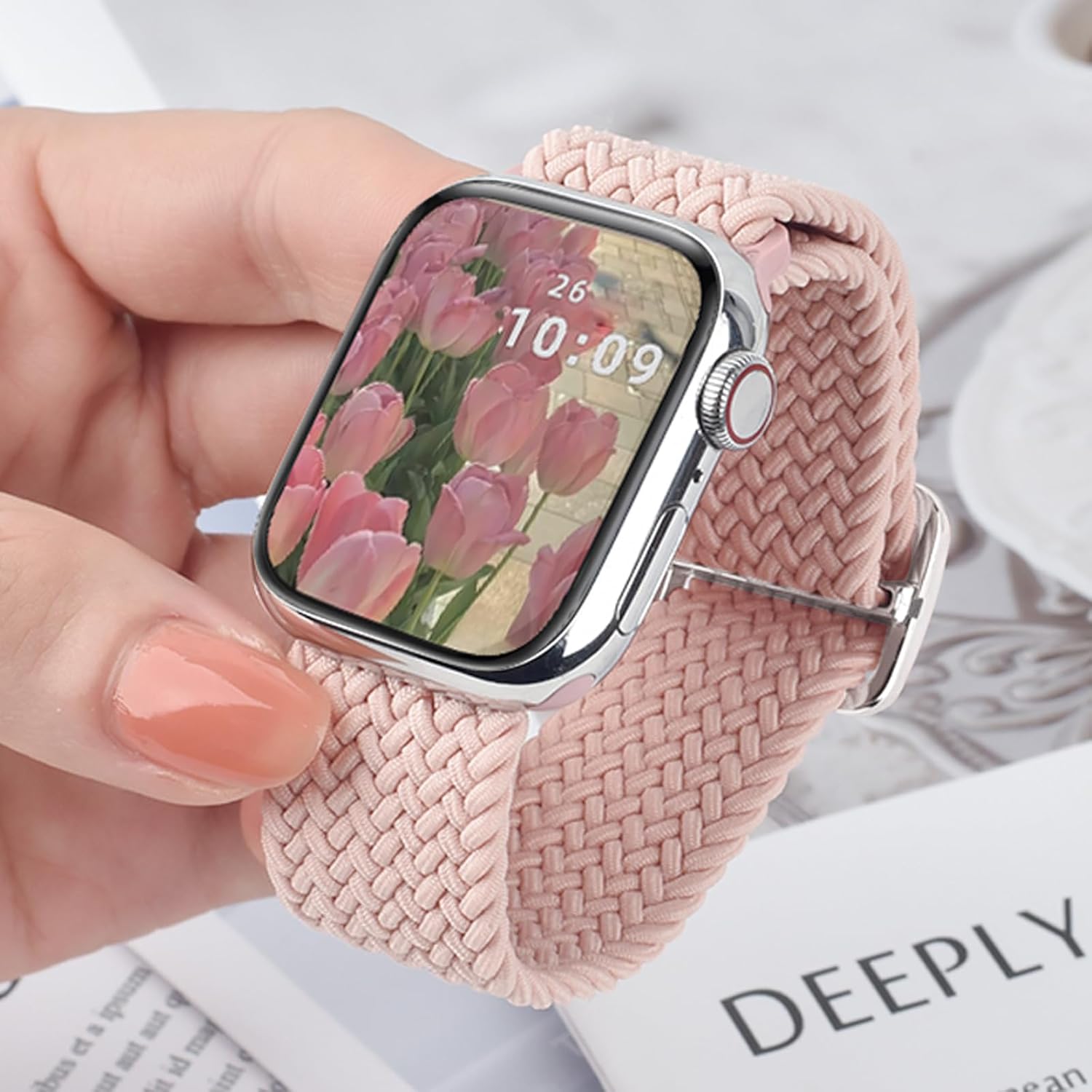 KaKuLan Correa elástica Solo Loop compatible con Apple Watch Band de 1.92 pulgadas, 1.77 pulgadas, 1.73 pulgadas, 1.65 pulgadas, 1.61 pulgadas, 1.57
