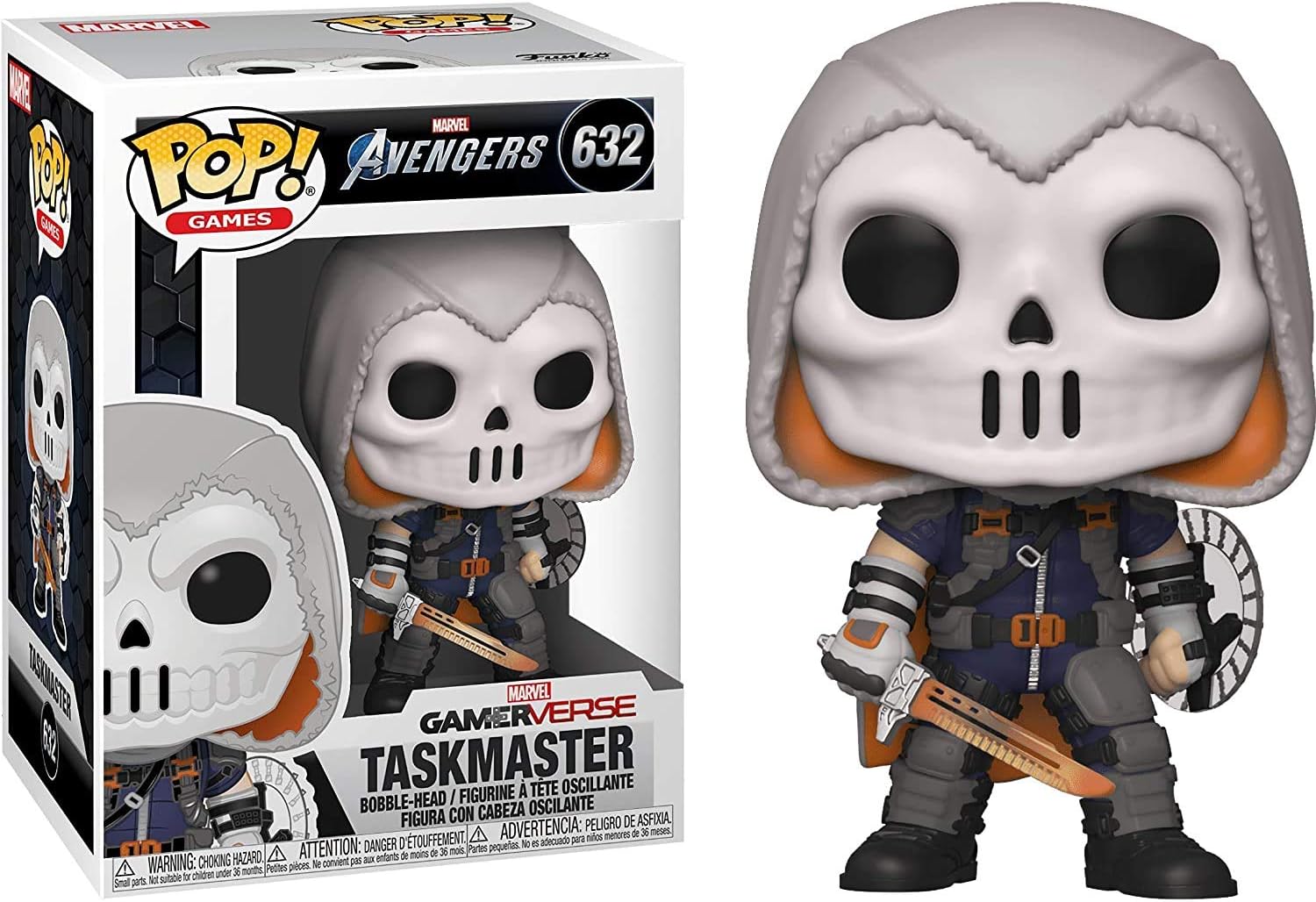 Taskmaster con espada y escudo #632 Pop Games Avengers Gamerverse Figura de vinilo (paquete con protector de plástico EcoTEK para proteger la caja
