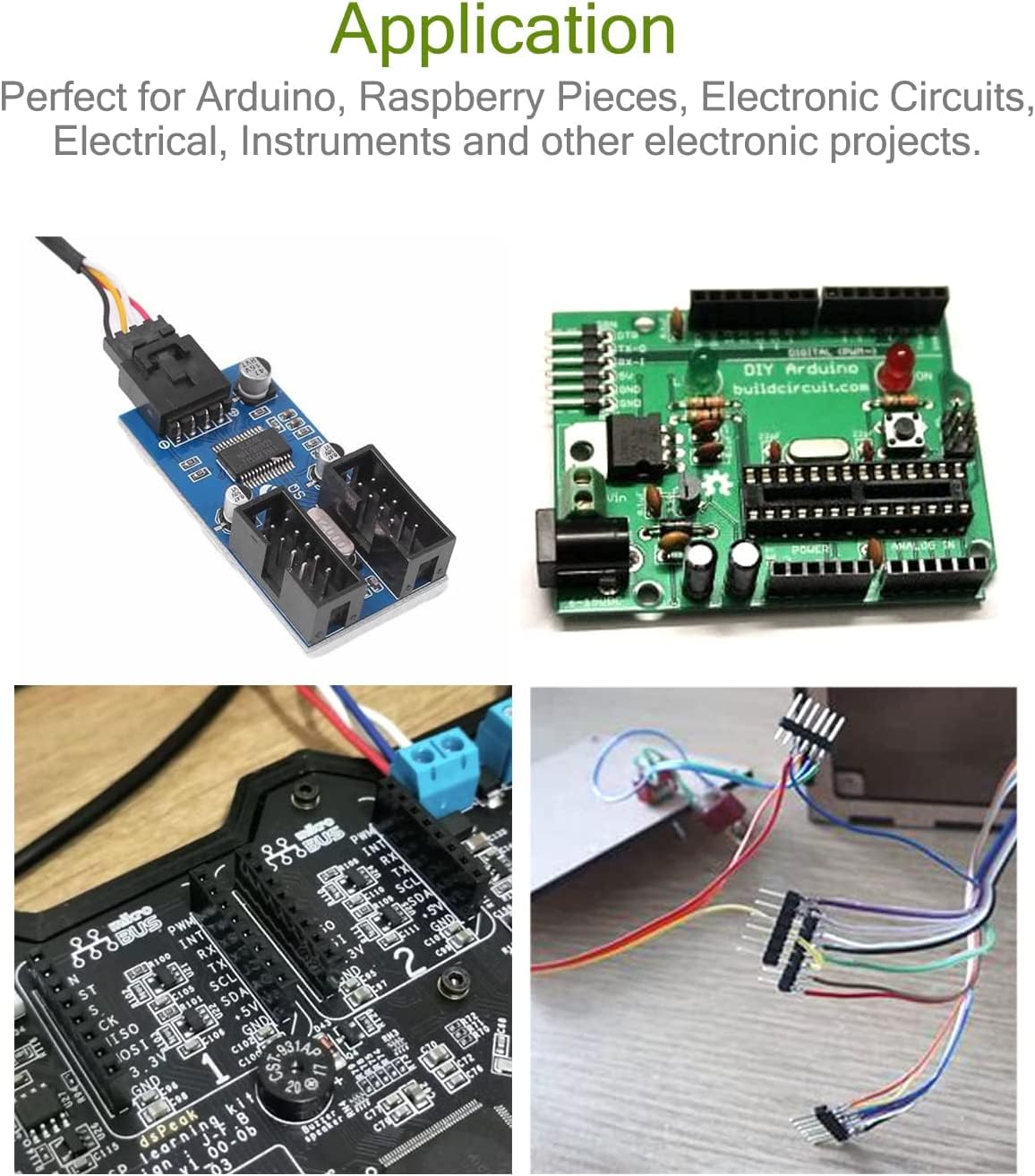 40 pines de cabeza macho y hembra de 0.100 in, conector de placa PCB de 40 pines, tira de cabezal de pin de una sola fila para escudo de prototipo
