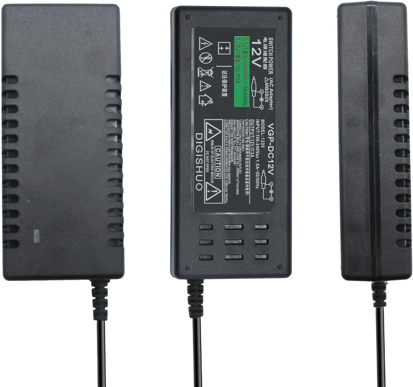 DIGISHUO Adaptador de fuente de alimentación DC 12V 3A 36W Interruptor transformador AC 110V220V a DC 12V 3amp Convertidor de conmutación