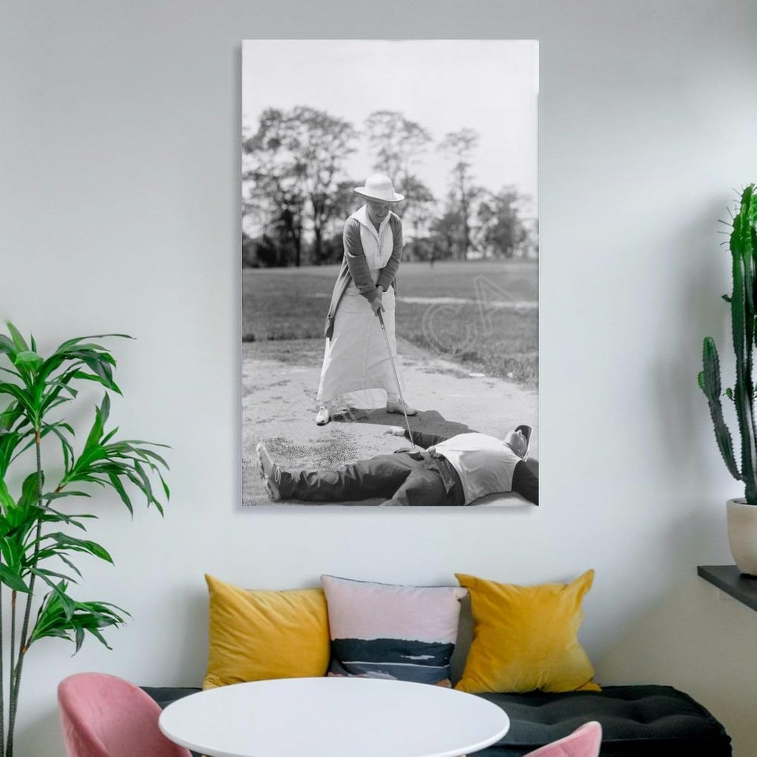 Póster vintage de golf, fotografía divertida de golf, arte en blanco y negro, póster de arte de pared de golf, pósteres e impresiones artísticas de