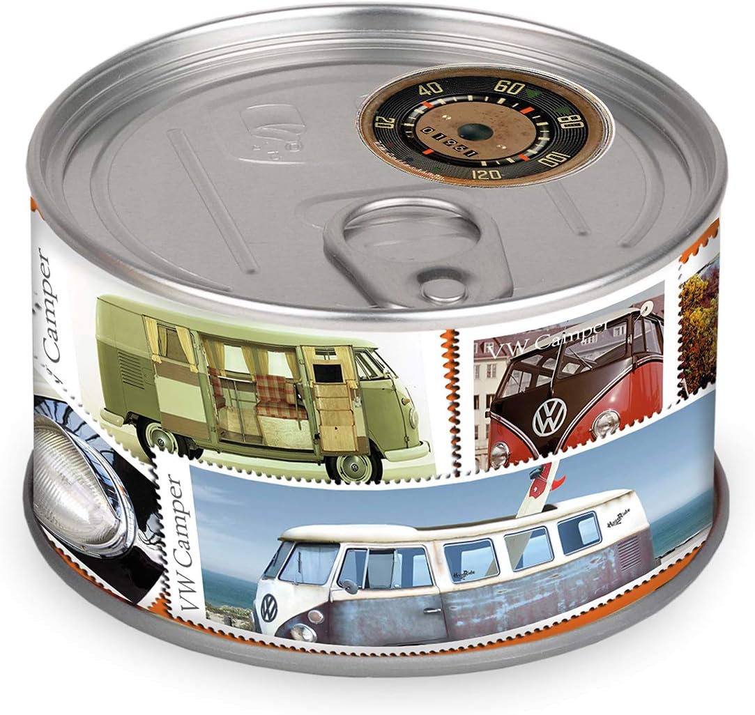 BRISA VW Collection – Reloj de mesa Volkswagen, reloj magnético, MyClock también personalizable, regalo con foto en diseño de autocaravana T1