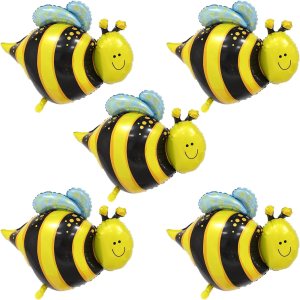 5PCS Bee Balloon Yellow and Black Bee Foil Mylar Balloons for ”Happy Bee day” Baby Shower Bee Themed Party Birthday Decoration Supplies 31.5 inch 5PCS Bee Balloon Yellow and Black Bee Foil Mylar Balloons for ”Happy Bee day” Baby Shower Bee Themed Party Birthday Decoration Supplies 31.5 inch