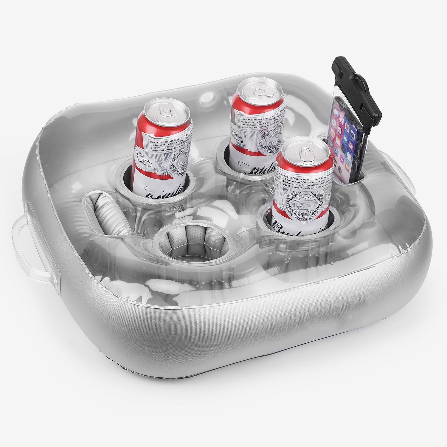 Soporte para bebidas, flotador de bebida para fiesta en la playa, accesorios para piscina y bañera de hidromasaje con gran capacidad multiusos