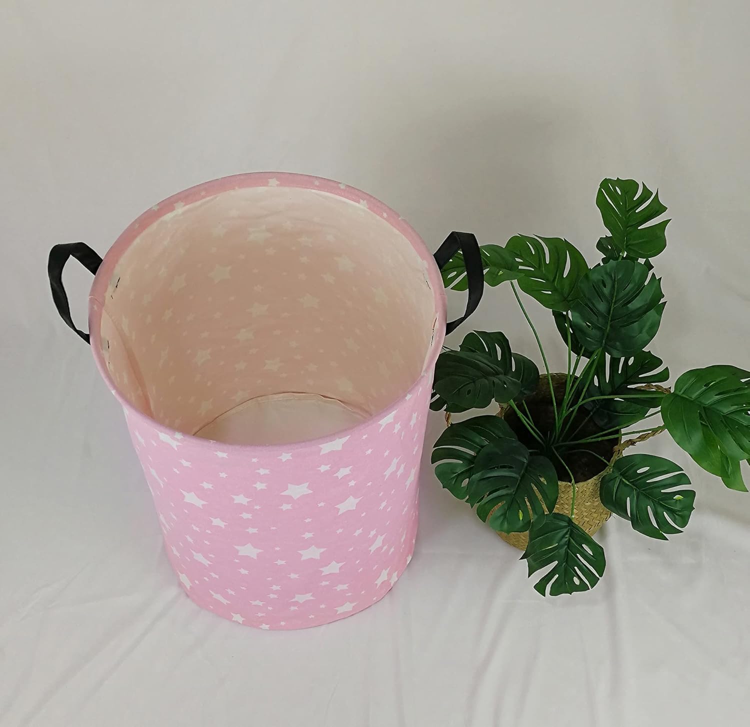 MAIZMZ Caja de almacenamiento grande impermeable ligera rosa cesta organizadora para lavandería de niños, contenedores de juguetes, cestas de