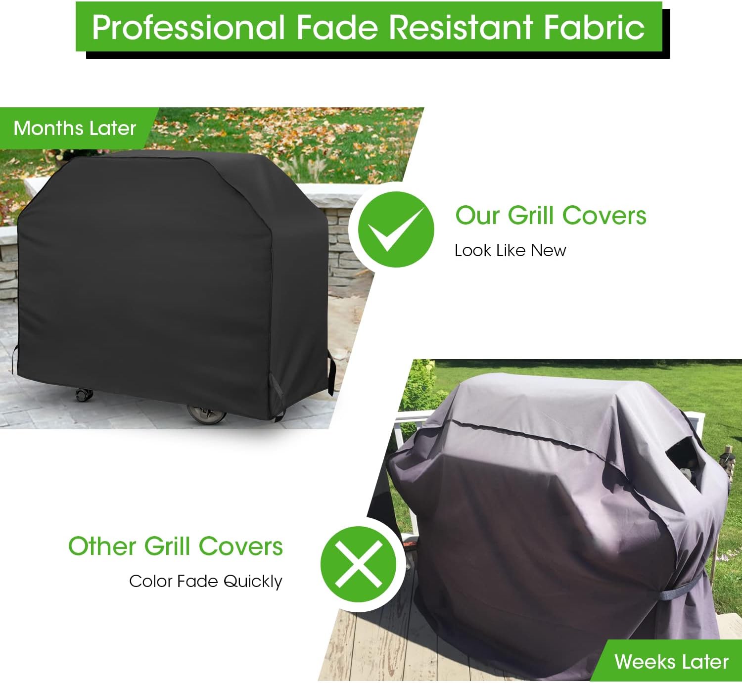 Funda para parrilla de 60 pulgadas, resistente e impermeable, resistente a la decoloración, protección para todo tipo de clima, para Weber, Char