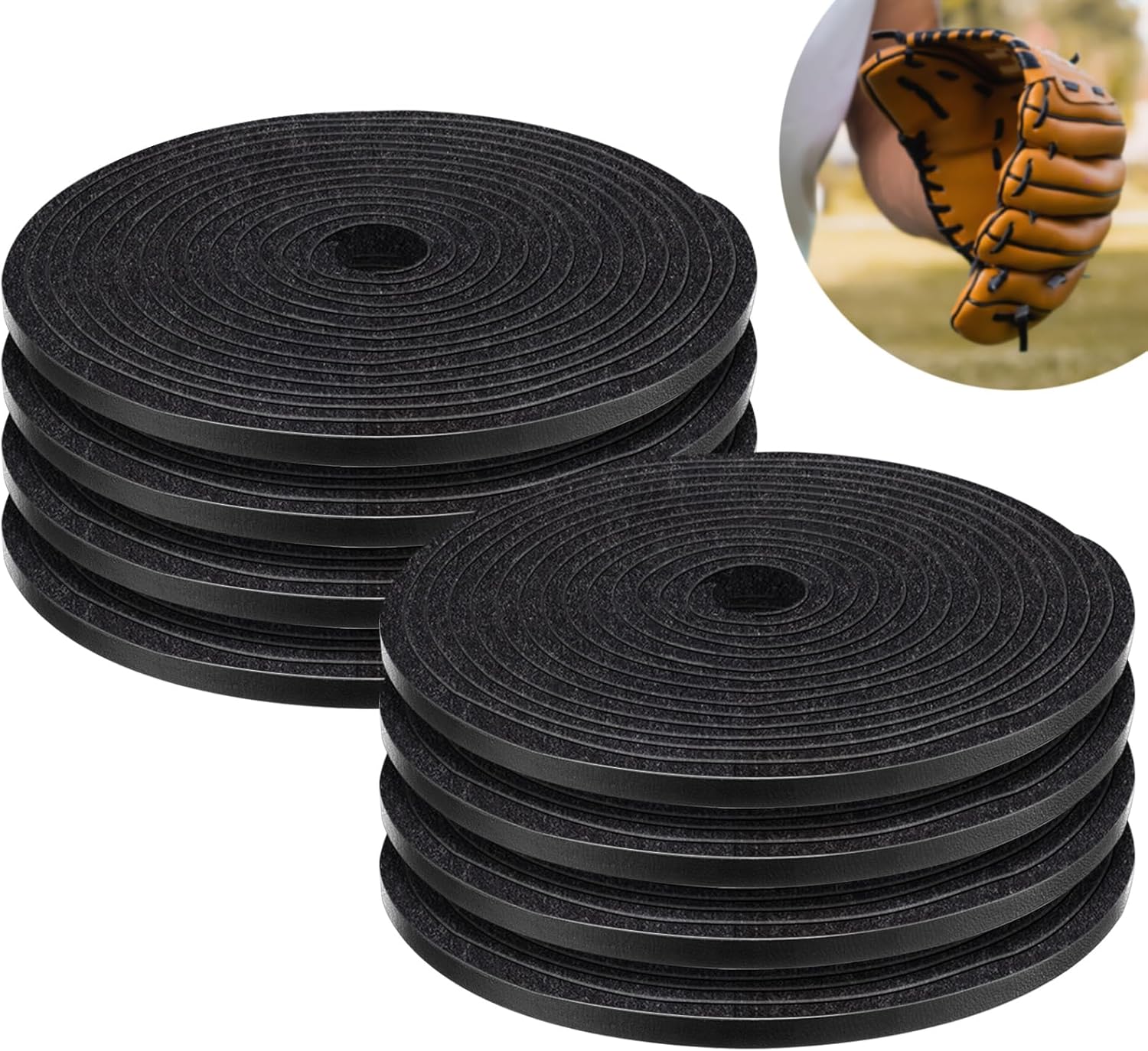Sweetude Juego de 8 rollos de cordones para guantes de sóftbol y béisbol, guantes de béisbol con cordones de cuero, 78.74 x 316 x 0.14 pulgadas, kit
