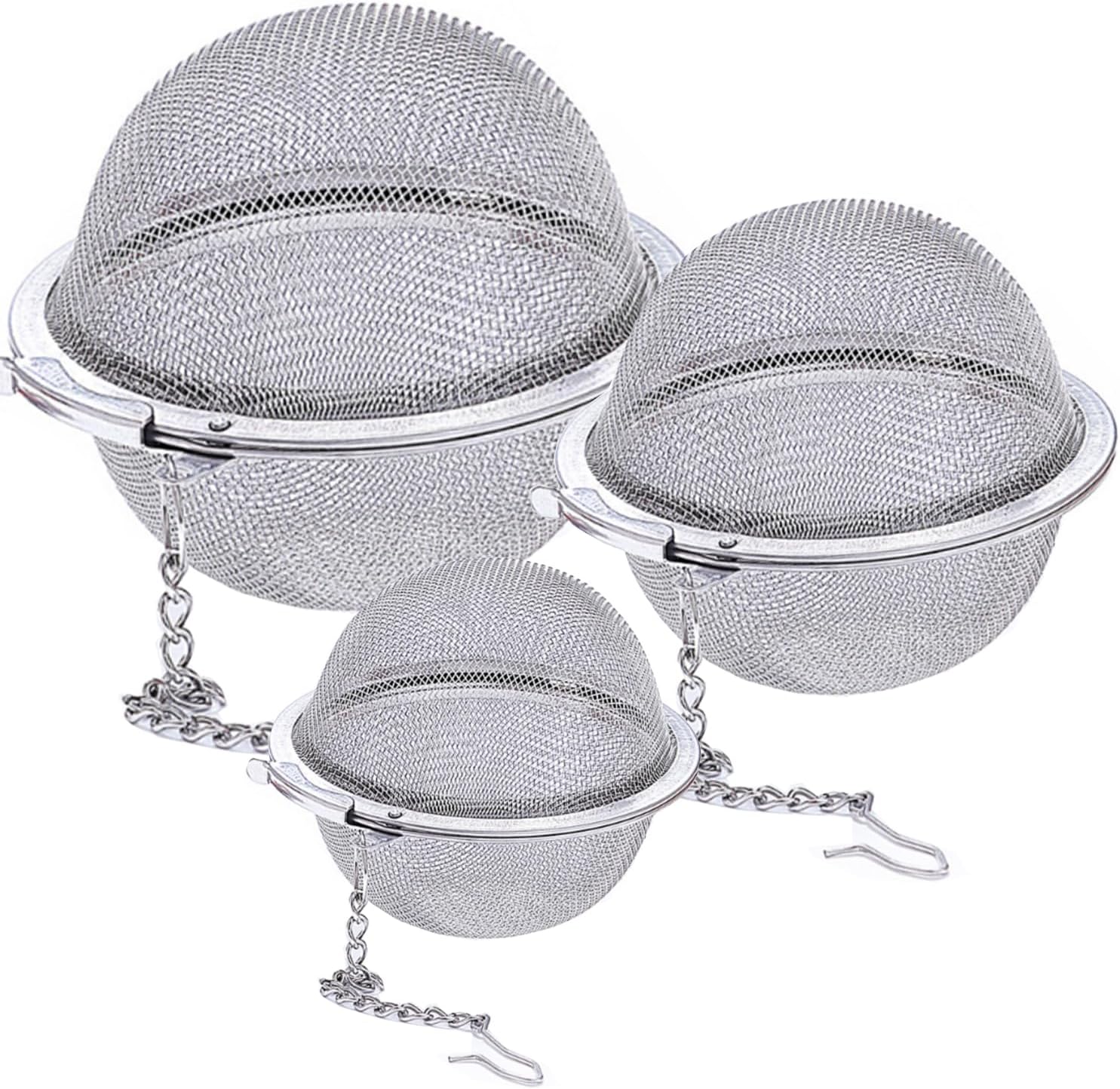 Bola de té de malla de acero inoxidable, infusor de té de malla extra fina para té de hojas sueltas, coladores de té, infusor de té, filtros de