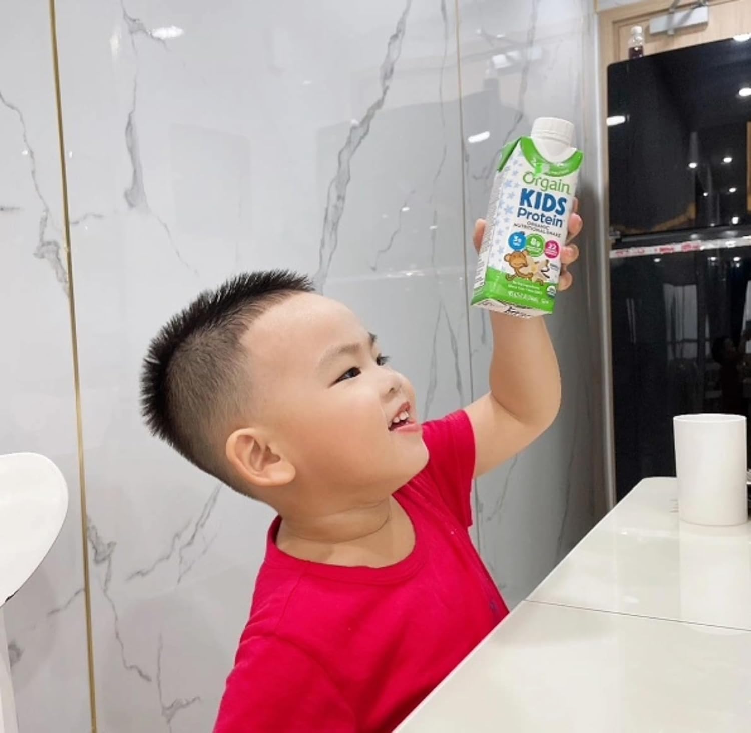 Batido de proteínas para niños, batido nutricional orgánico de proteínas para niños, aperitivo para niños con 0.31 onzas de proteína láctea, 22