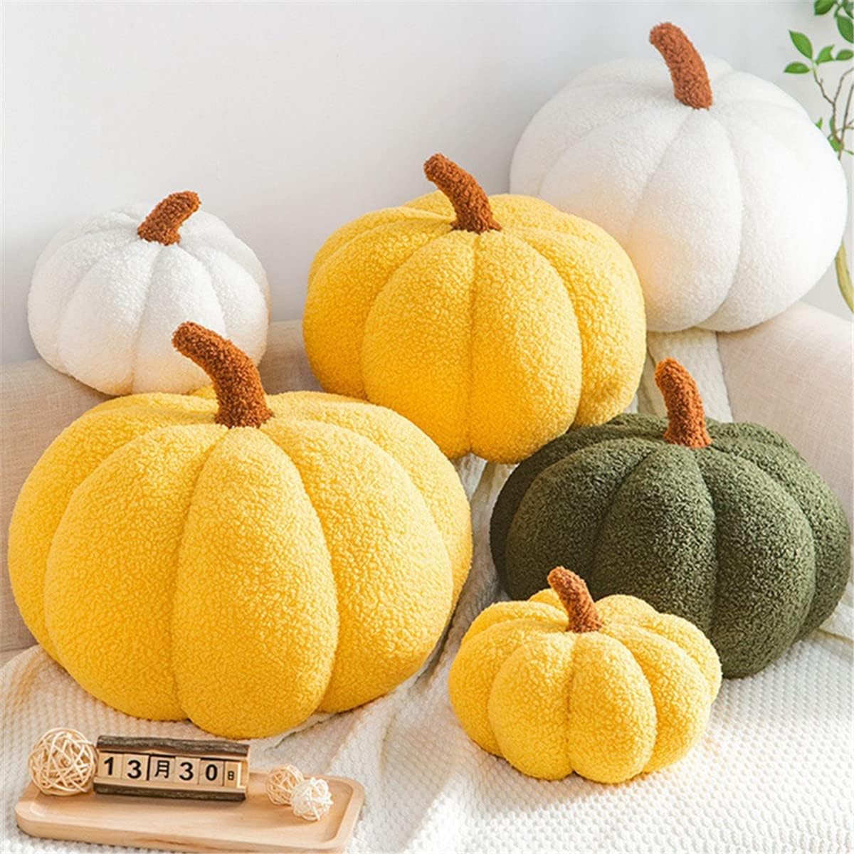 Almohada de calabaza, almohadas de Halloween, almohadas decorativas de Halloween, decoraciones de otoño 3D para el hogar, almohadas decorativas para