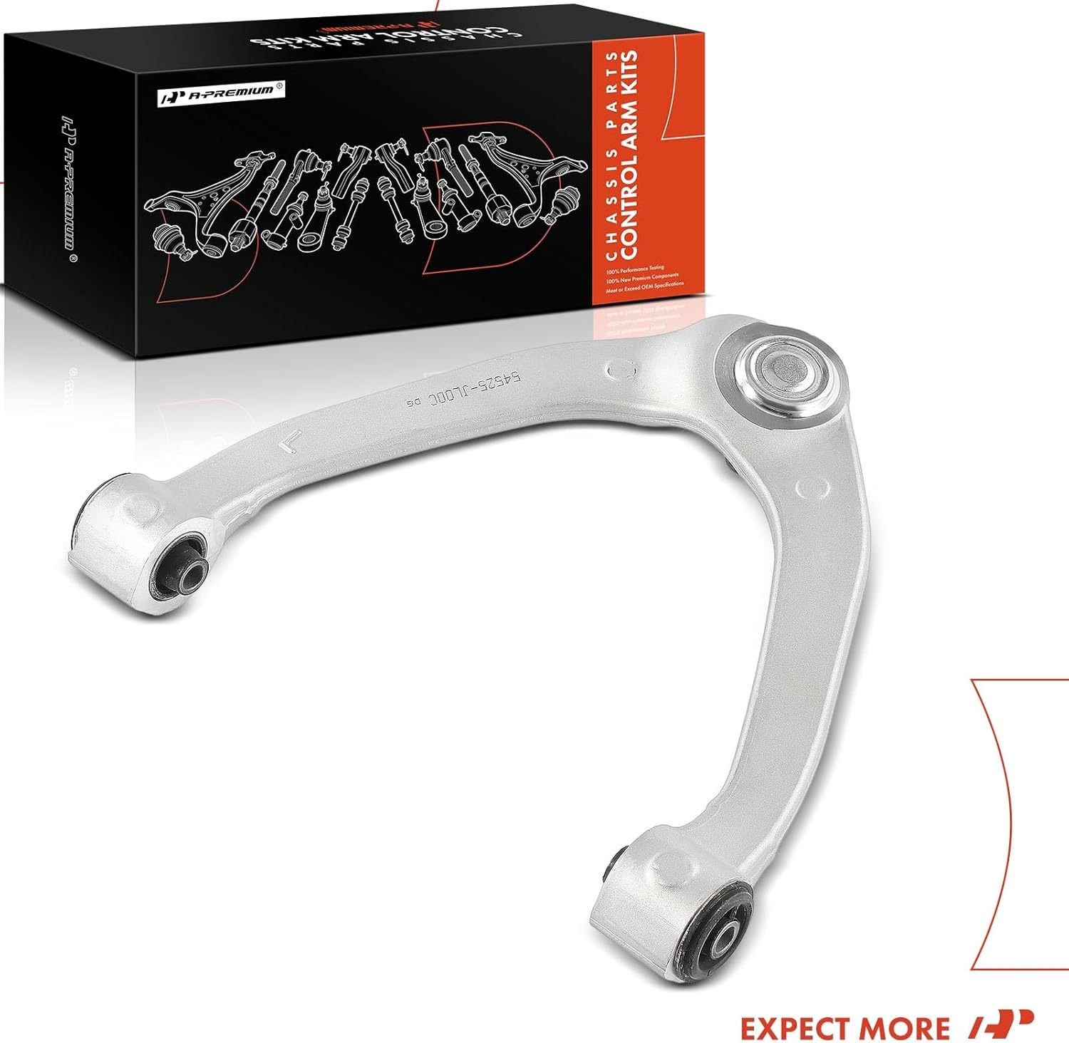 A-Premium Brazo de control superior delantero izquierdo, con rótula y buje, compatible con Infiniti Q50 2014-2021, G37 2008-2013, QX50 2014-2017,