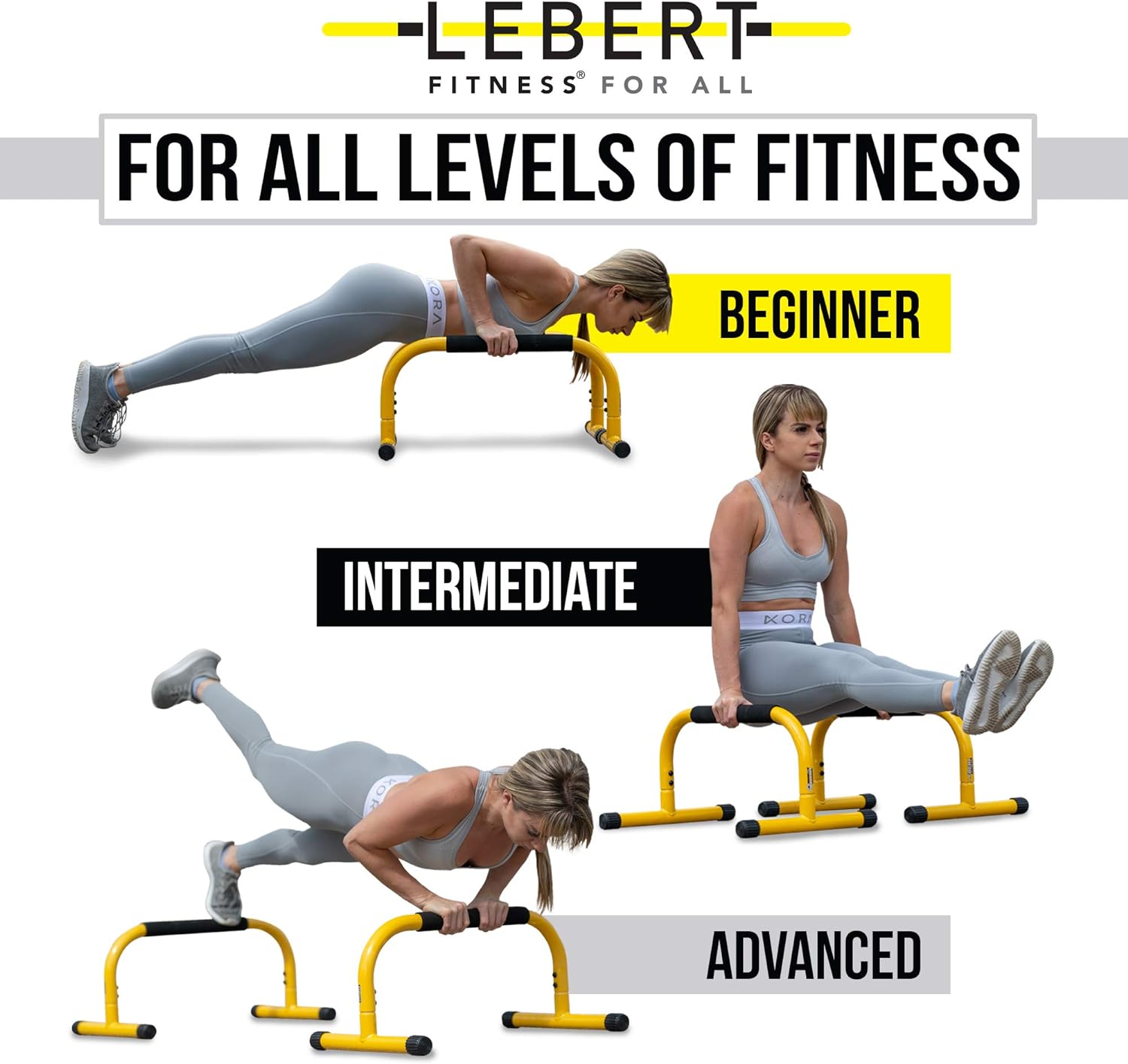 Lebert Fitness Parallette – Soporte de estación de inmersión para barras de empuje, perfecto para el hogar y el garaje, equipo de ejercicio,