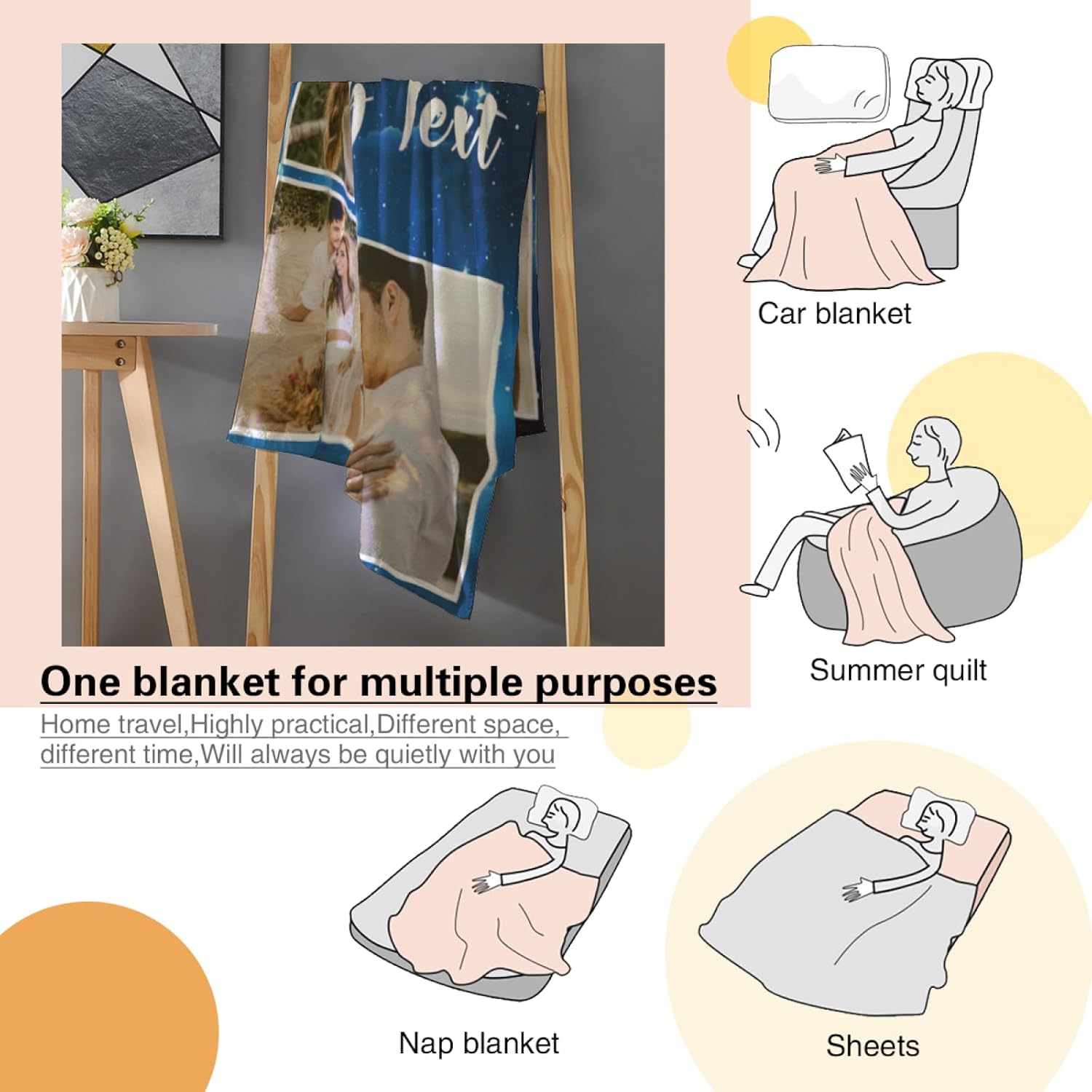 Manta personalizada con imagen, mantas de amor personalizadas con fotos para parejas, familiares, amigos, niños, bebés, mascotas, manta súper suave