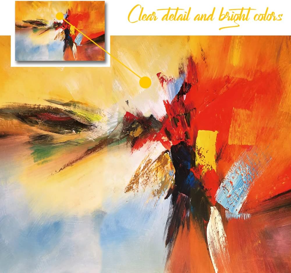 Lienzo decorativo amarillo para pared, pinturas de arte abstracto, colores rojos cálidos, graffiti sobre fondo blanco, decoración moderna para sala