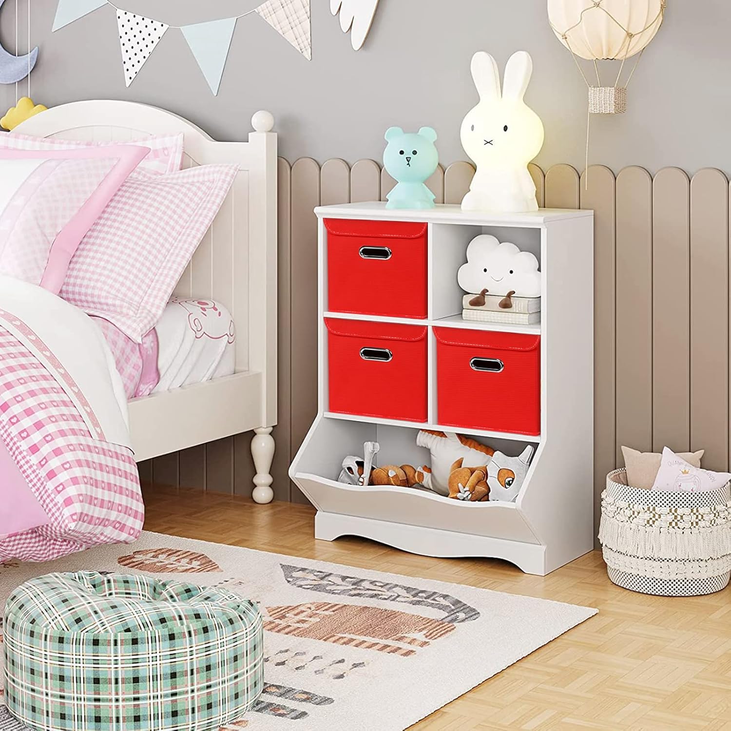 Cubos de almacenamiento plegables con tapa, caja de almacenamiento de tela con asa, para el hogar, dormitorio, oficina, armario, ropa, juguetes,