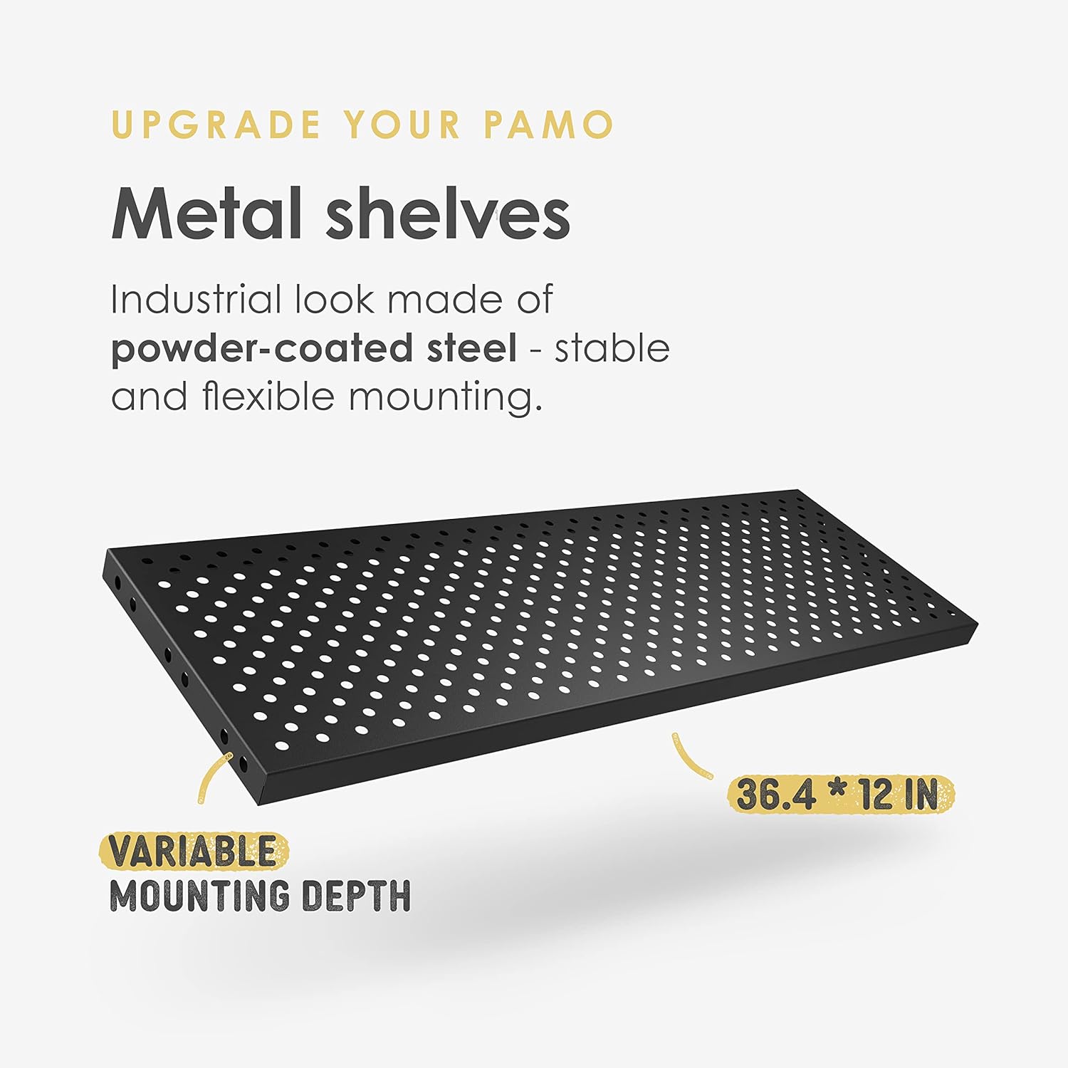 pamo Estantes de metal negro para riel de ropa de tubería industrial, estante de ropa montado en la pared compatible con todos los productos,