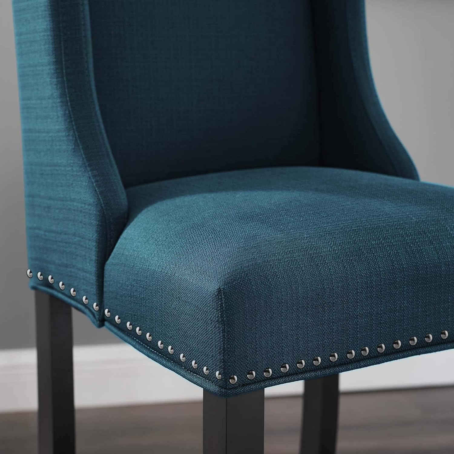 Modway Taburete de bar tapizado de tela Baron para mostrador en color azul