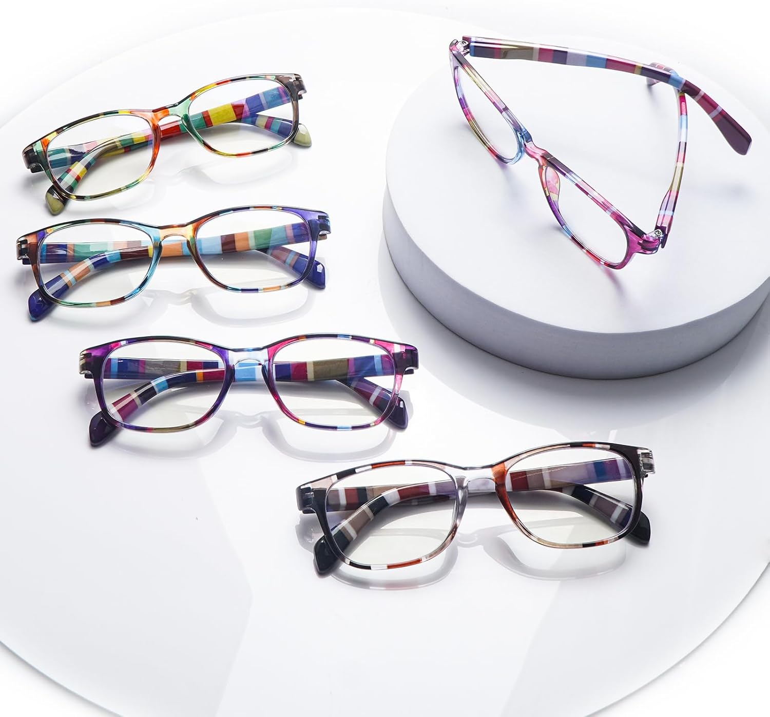 CLASAGA Reading Glasses for Women, Pattern Print Blue Light Blocking Stylish Ladies Computer Readers Eyeglasses