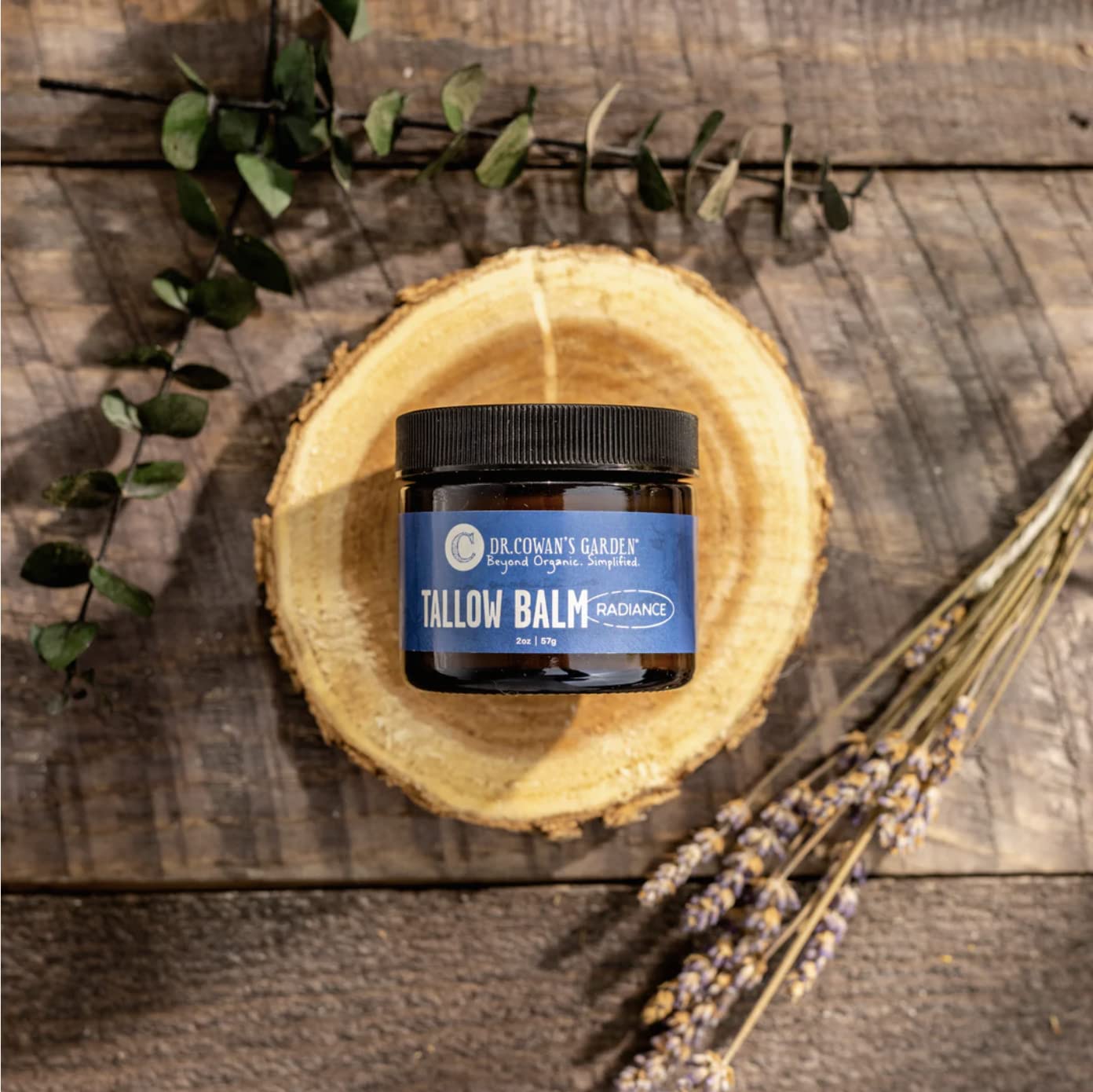 Dr. Cowan’s Garden Bálsamo para el cuidado de la piel de sebo 100% alimentado con pasto e ingredientes orgánicos. (Radiance Balm)