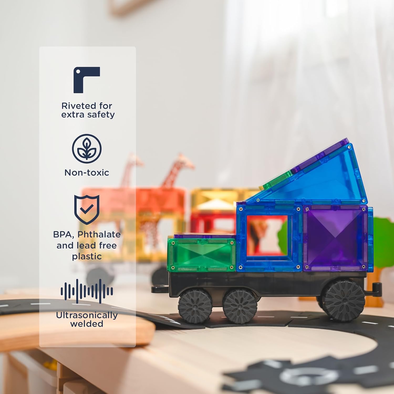 Connetix Paquete de transporte arcoíris, 50 piezas