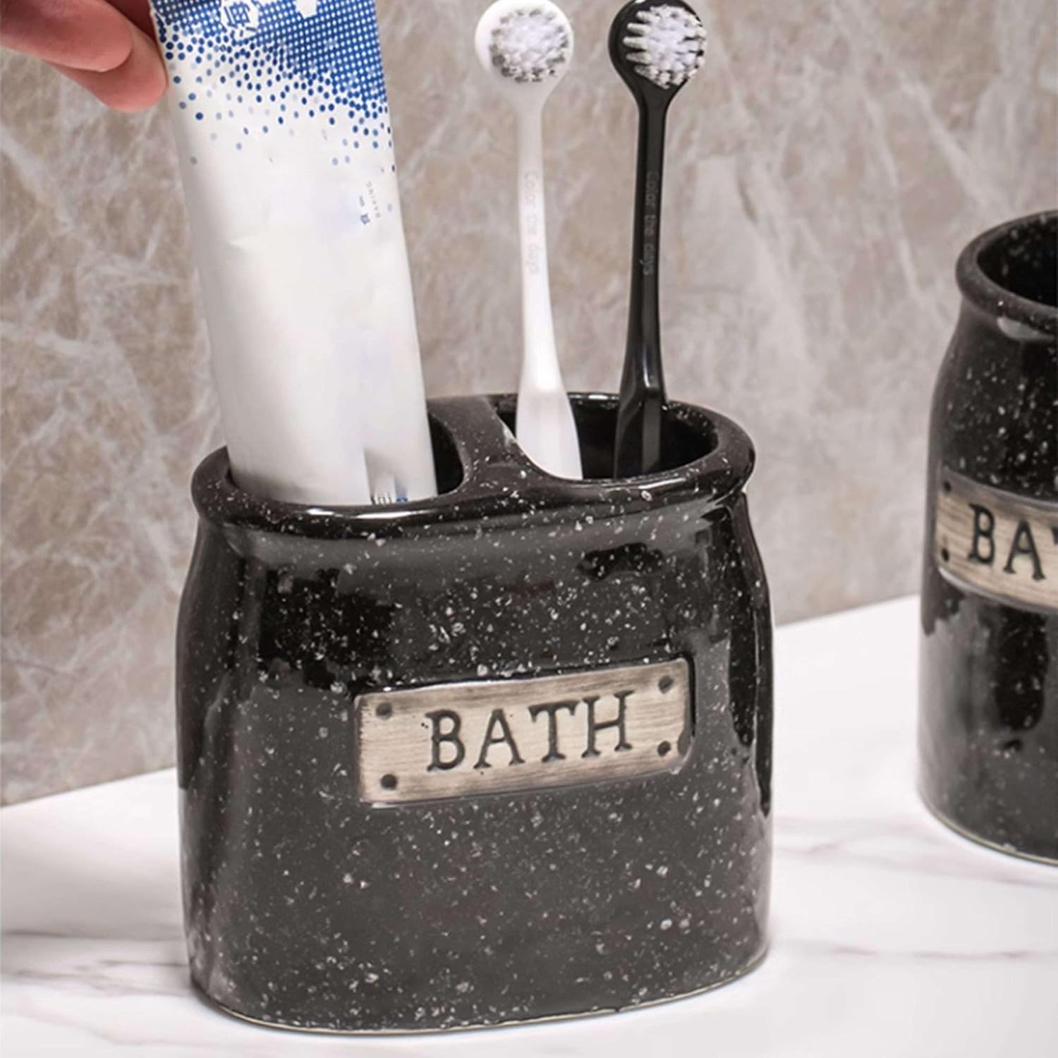 Dispensador de jabón de vidrio con bomba amplia, juegos de accesorios de baño de cerámica completos, accesorios para Baño, elegante decoración