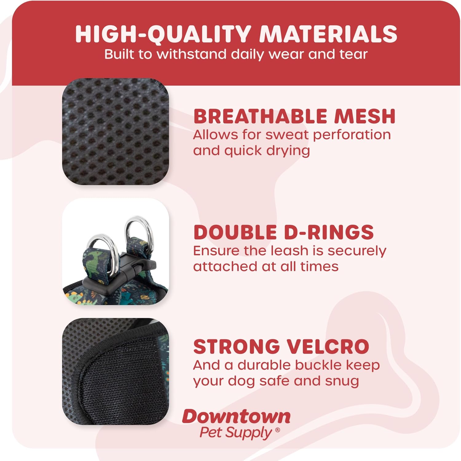 Downtown Pet Supply – Arnés ajustable para perro con chaleco acolchado, sin tirones, fácil de poner, para perros pequeños, medianos y grandes