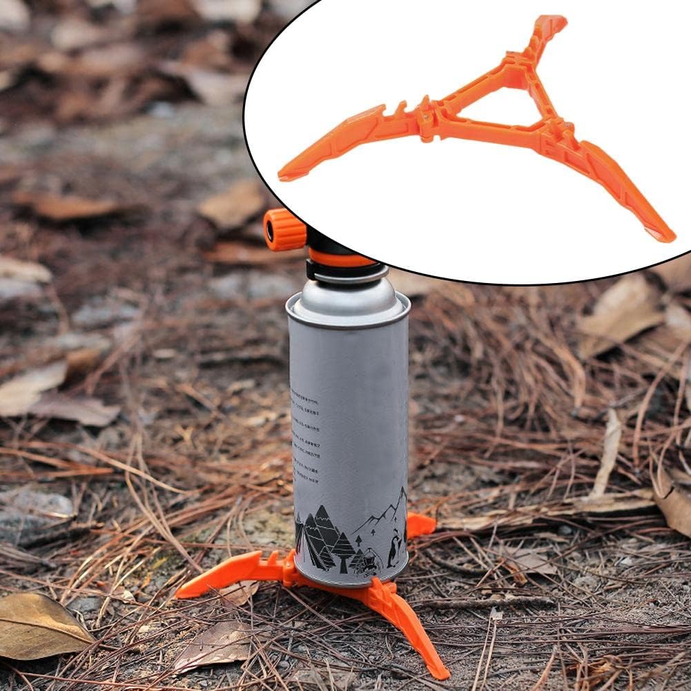 Estabilizador de lata de combustible para estufas de camping, mini soporte plegable para estufa de tanque de gas, soporte de trípode plegable para