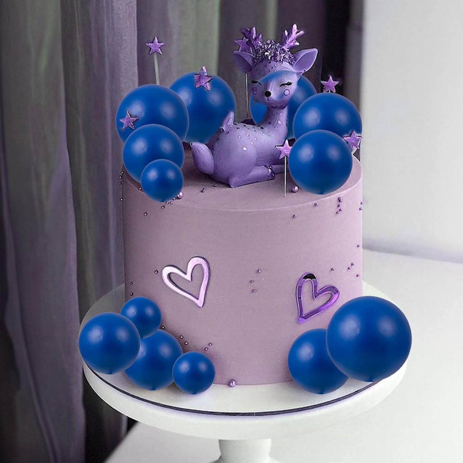 Gyufise 30 piezas de bolas para tartas, bolas de espuma con forma de bola de espuma, para decoración de tartas, globos de bricolaje, decoración de