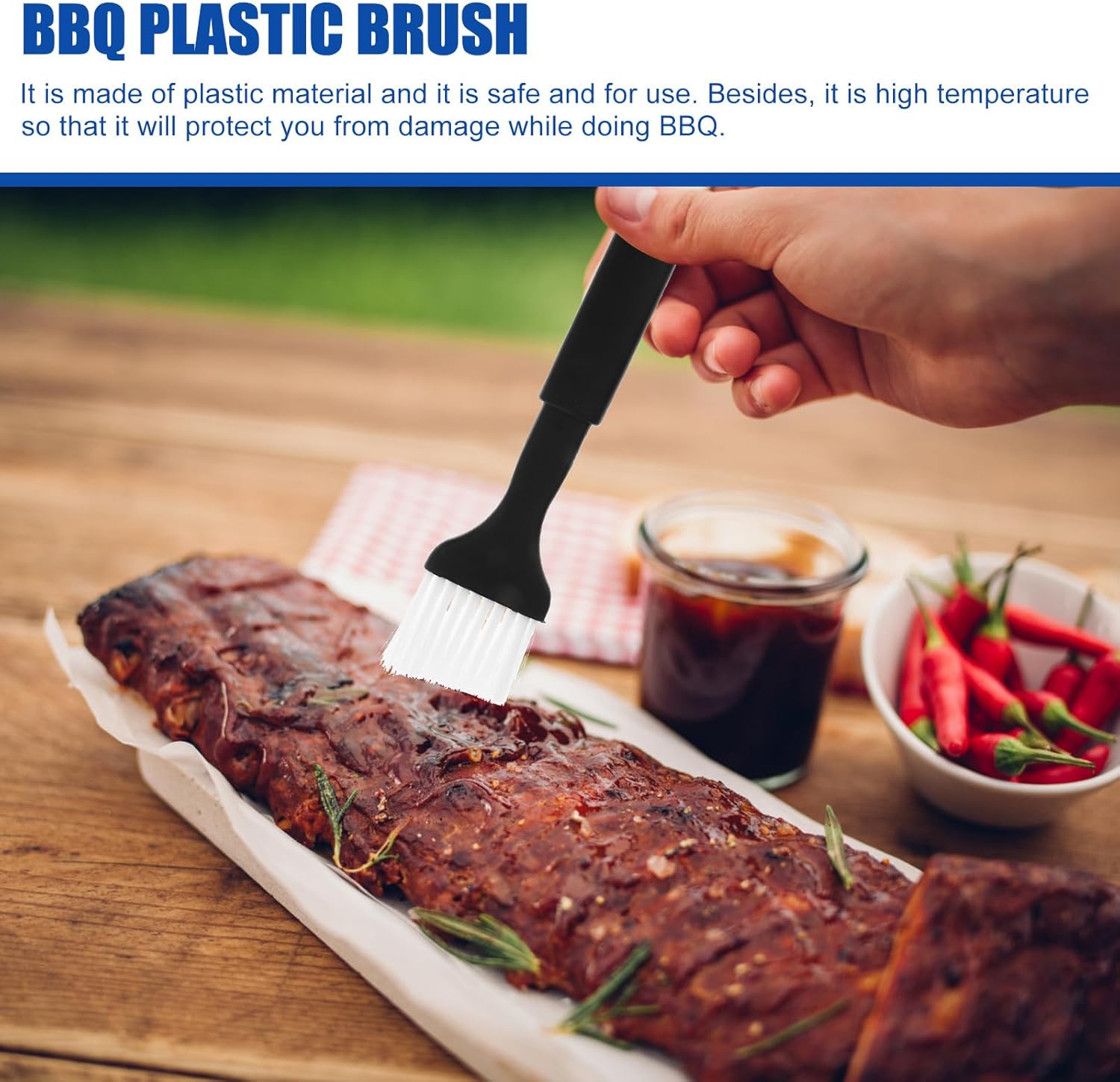 Tofficu 4 cepillos de repostería de nailon, ideales para carne de barbacoa, pasteles, a prueba de calor, flexibles