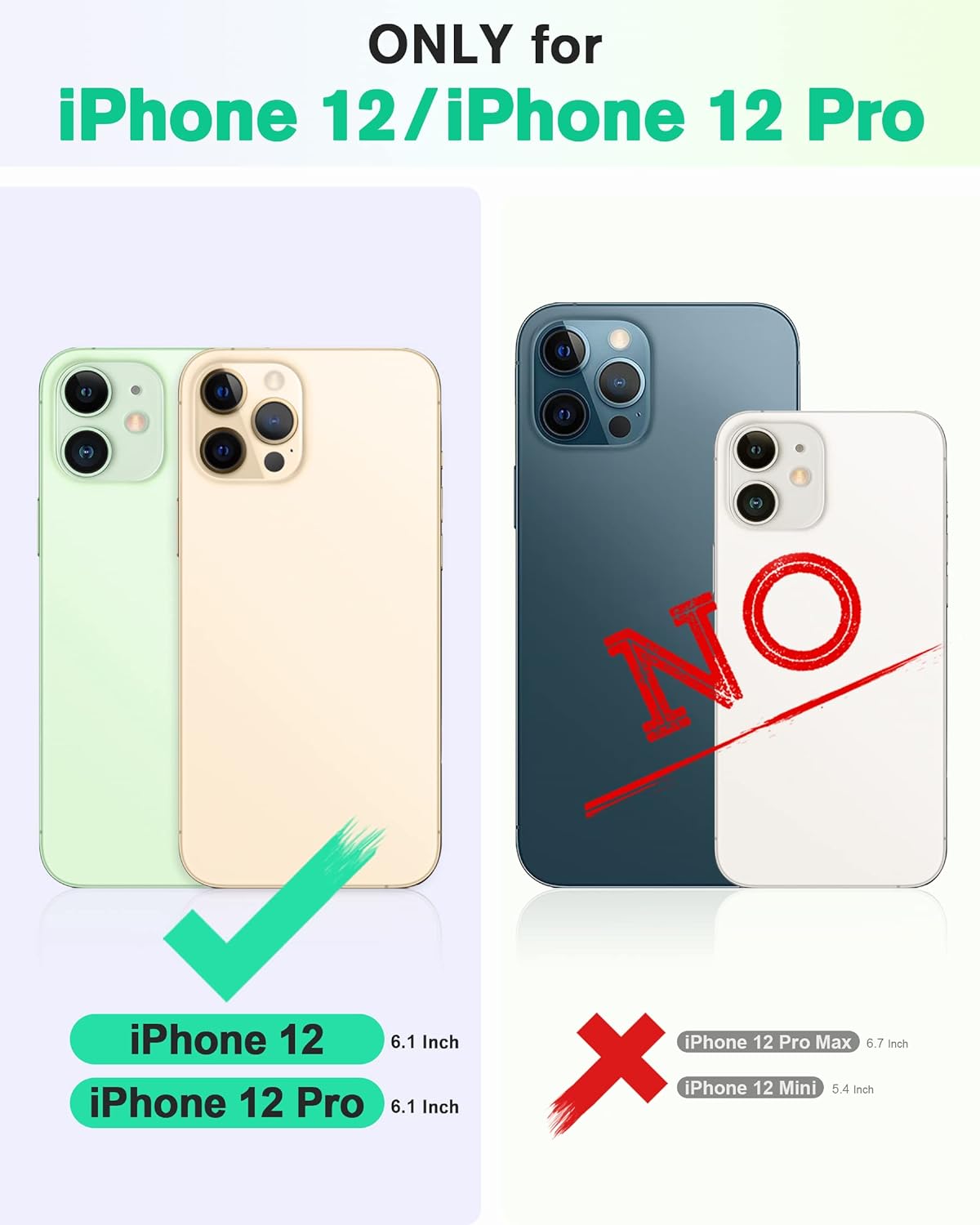 TUCCH Funda para iPhone 12 ProiPhone 12 5G, piel sintética, con función atril ranura para tarjetas funda funda interior de TPU protectora compatible