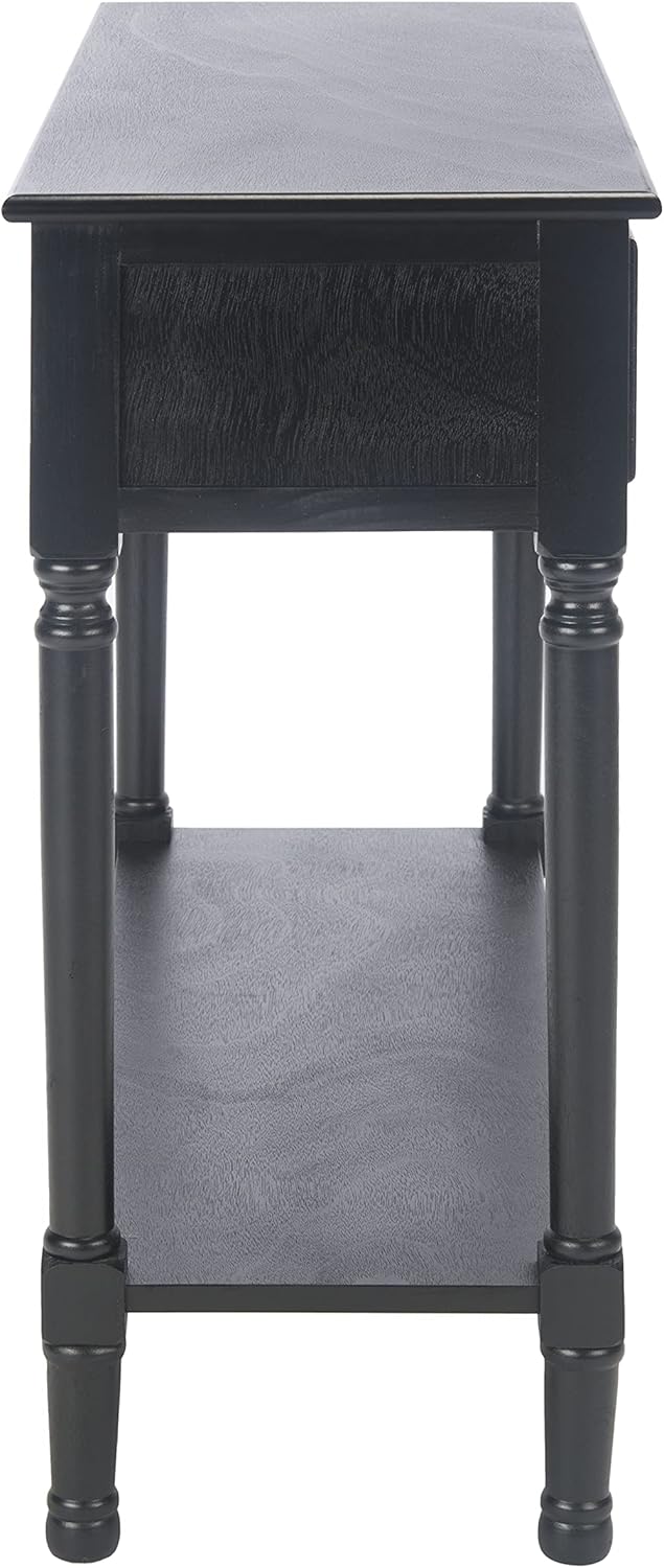 Safavieh Home Collection Haines – Mesa consola con 2 cajones y estante inferior negro
