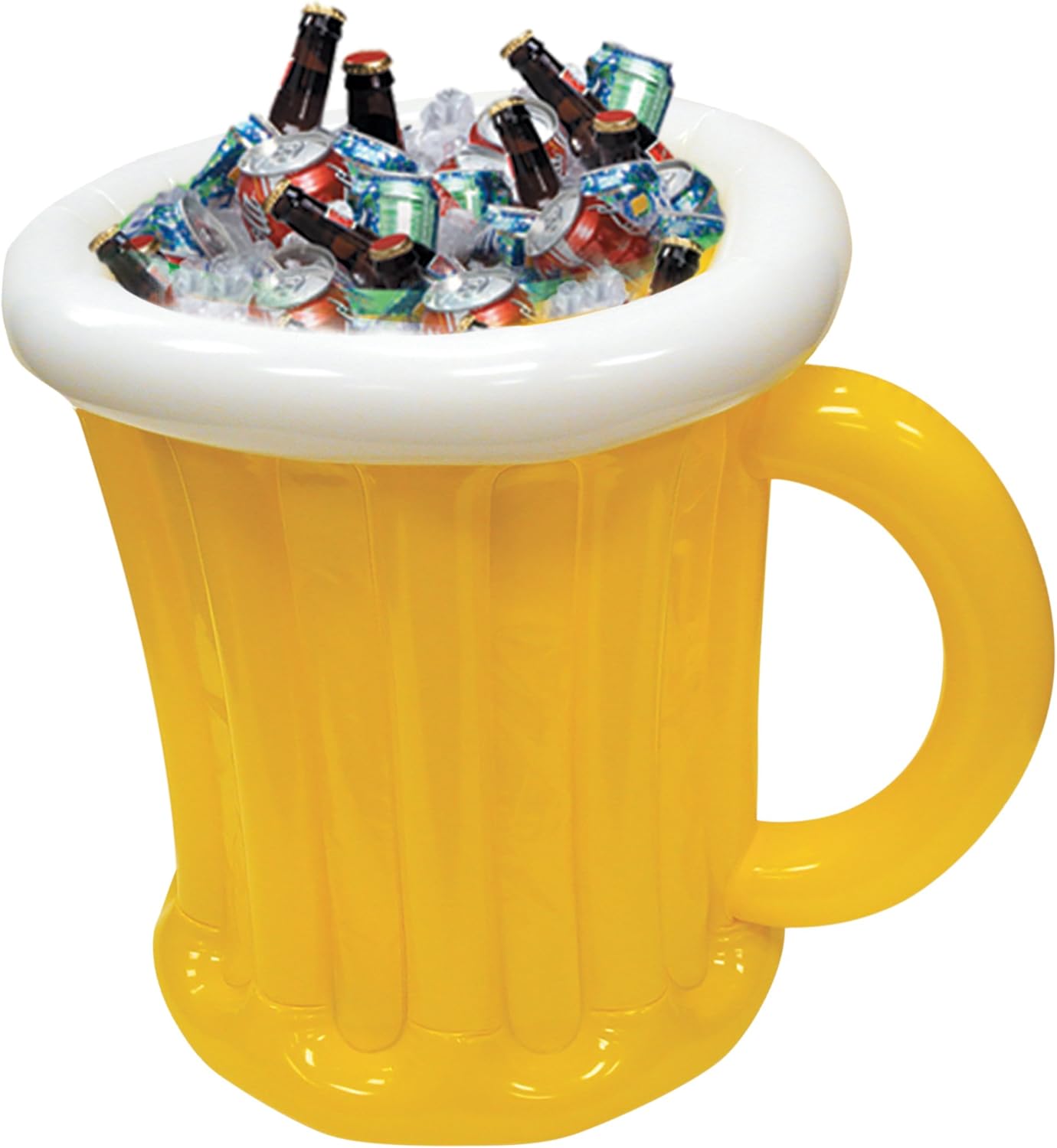 Windy City Novelties Hielera inflable para taza de cerveza al aire libre, patio trasero, barbacoa, fiesta en la piscina, 4 de julio, suministros de