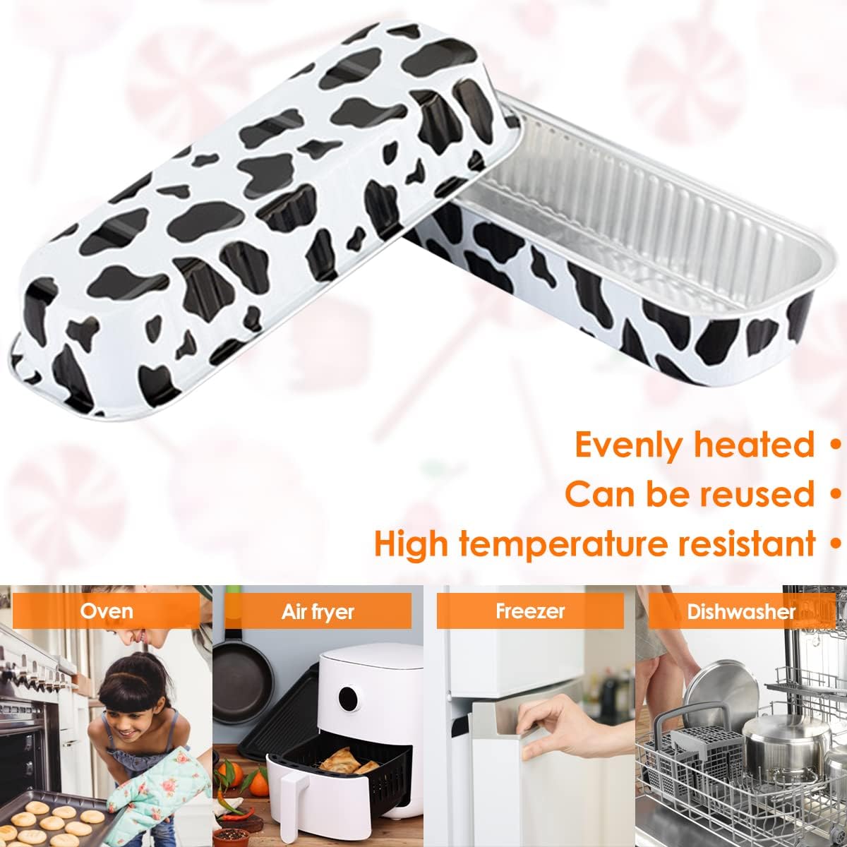 150 moldes para hornear mini pan con tapas y cucharas, moldes antiadherentes para hornear de 6.8 fl oz, moldes para pan de papel de aluminio