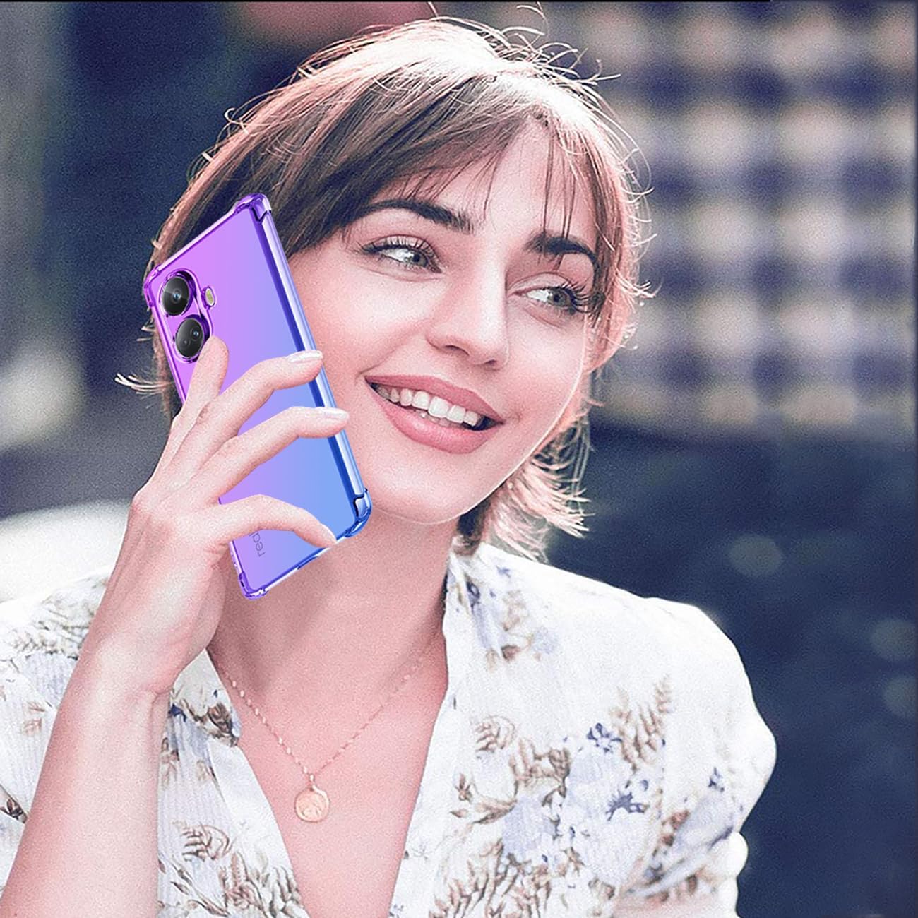 Gufuwo Funda para Realme 10 Pro+ 5GRealme 10 Pro Plus Linda funda para niñas y mujeres, degradado, delgada, antiarañazos, TPU suave, funda