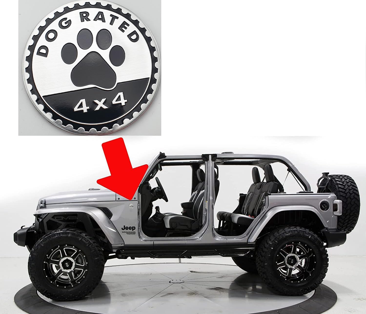 1 emblema de metal 3D con clasificación de whisky de 4 x 4, compatible con vehículos Jeep Wrangler, camiones, SUV (clasificación para whisky)