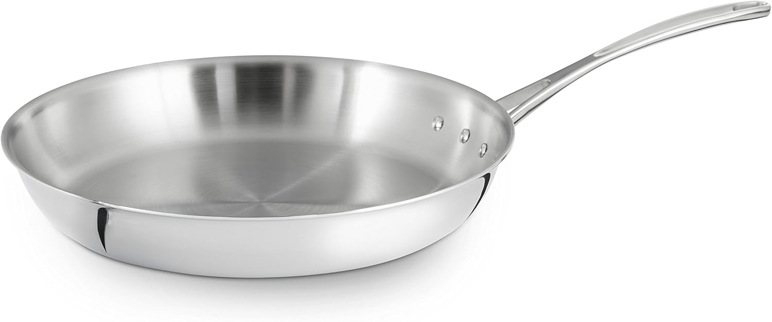Calphalon sartén para omelette de acero inoxidable con triple remache, de 8 pulgadas, Sartenes para omelette, 12″ (30.5 cm)