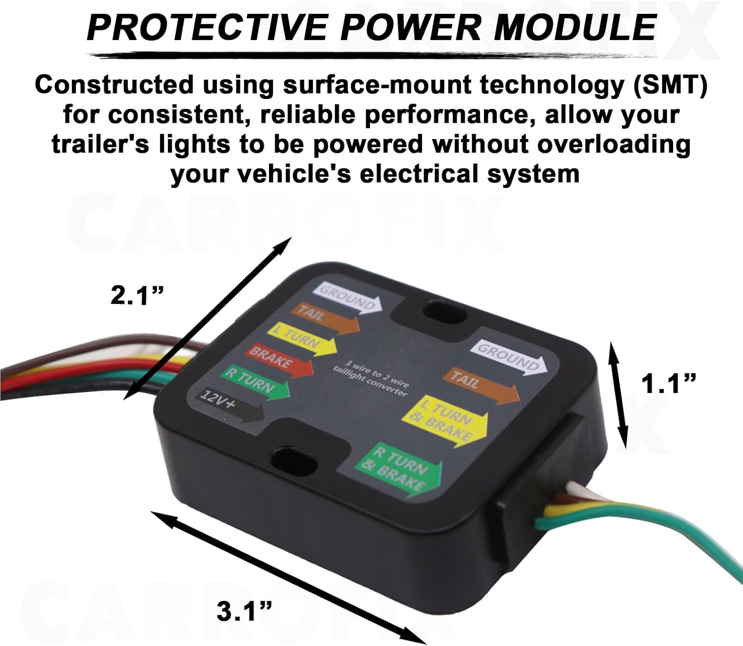CARROFIX Arnés de cableado CRV de ajuste personalizado con conector de remolque plano de 4 vías para Honda CR-V 2012-2016 Arnés de cables de