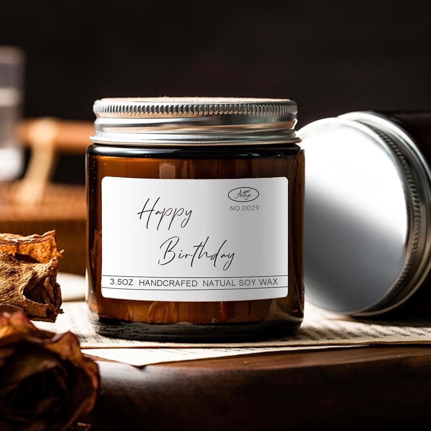 Velas perfumadas de feliz cumpleaños, vela de soja natural para el hogar, vela en tarro vertida a mano, regalos para mujeres, hombres, familias,